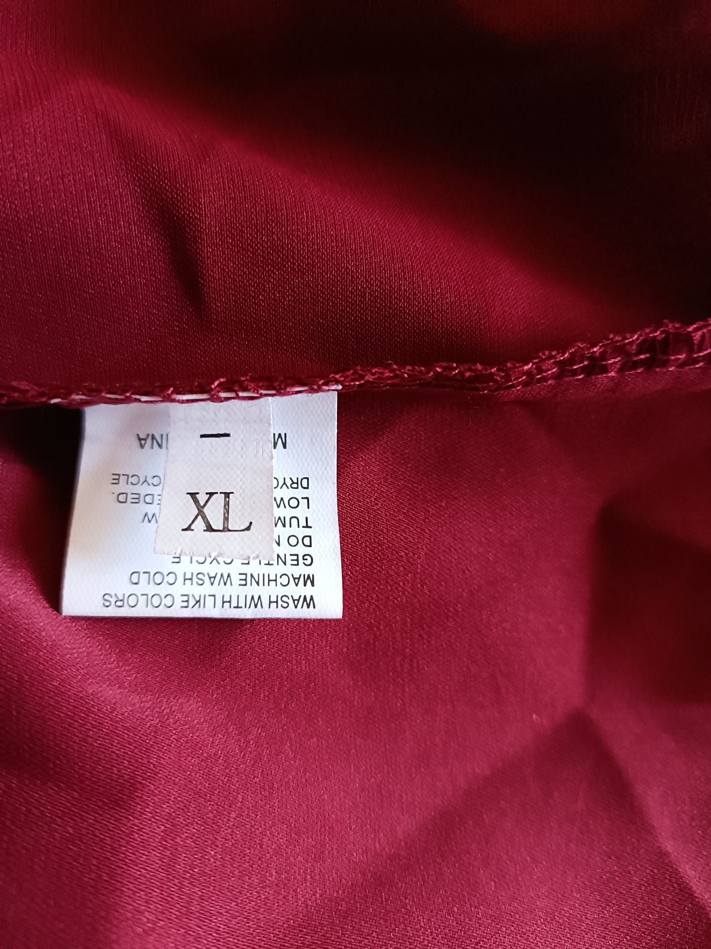 Red V Neck Top with Long Sequin Sleeves