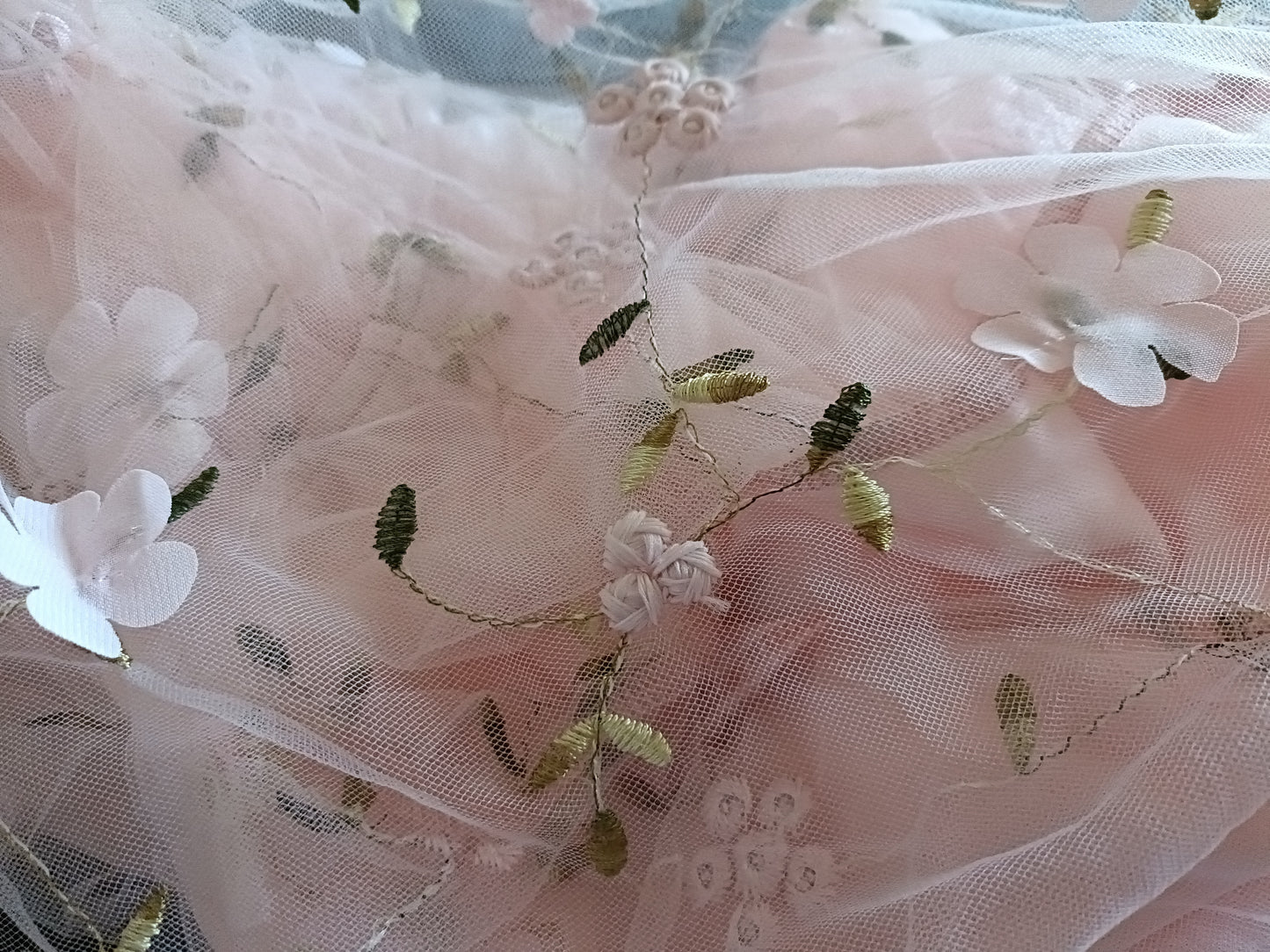 Pink Peplum Top with Floral Lace Overlay