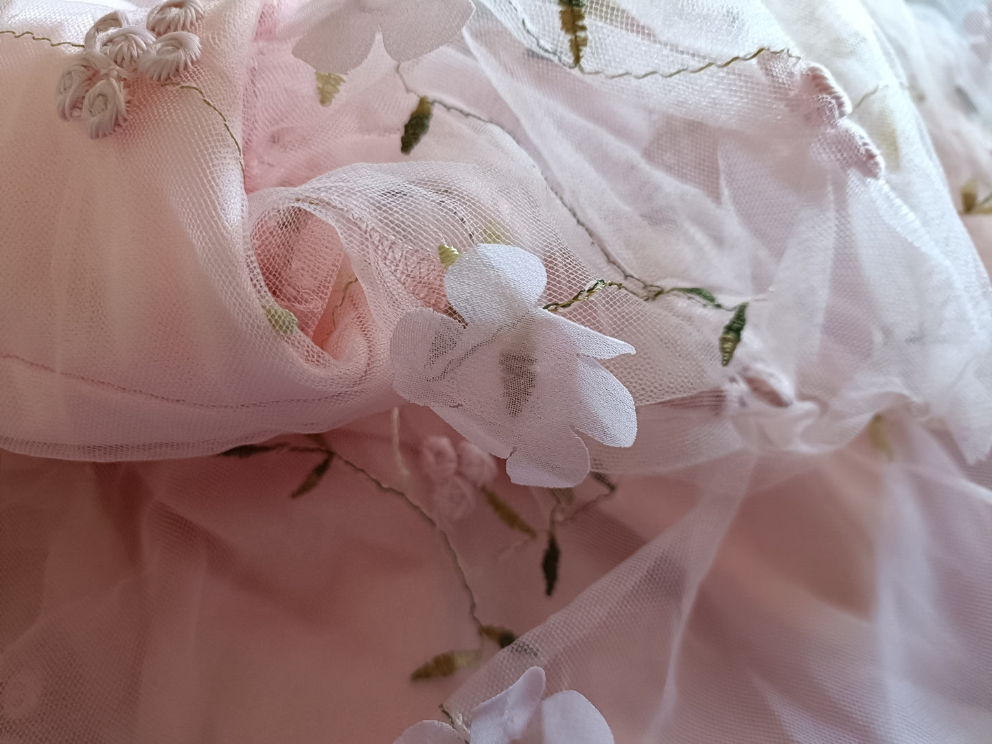 Pink Peplum Top with Floral Lace Overlay