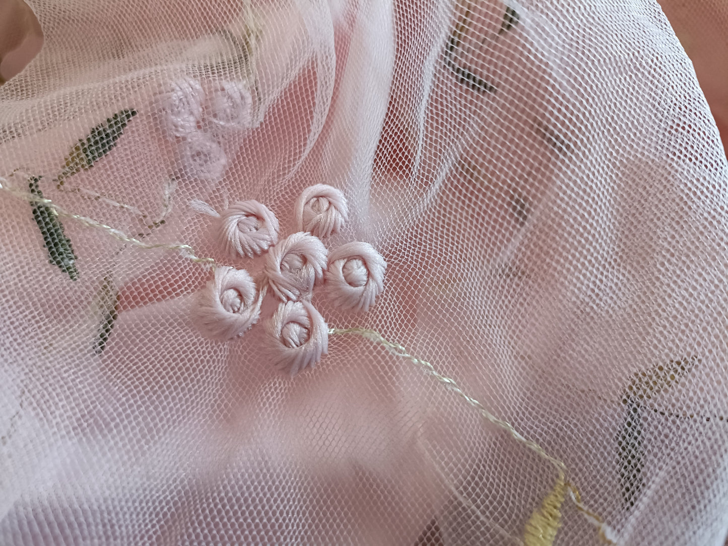 Pink Peplum Top with Floral Lace Overlay