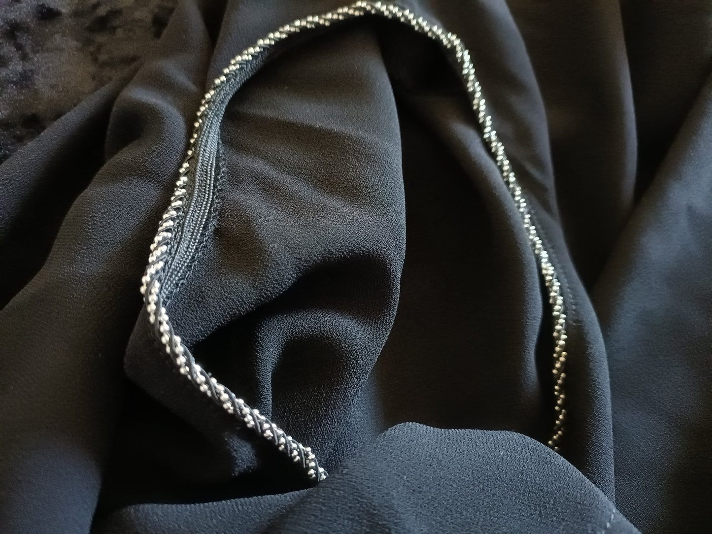 Black Cold Shoulder Top with Bling Detail and Split Back
