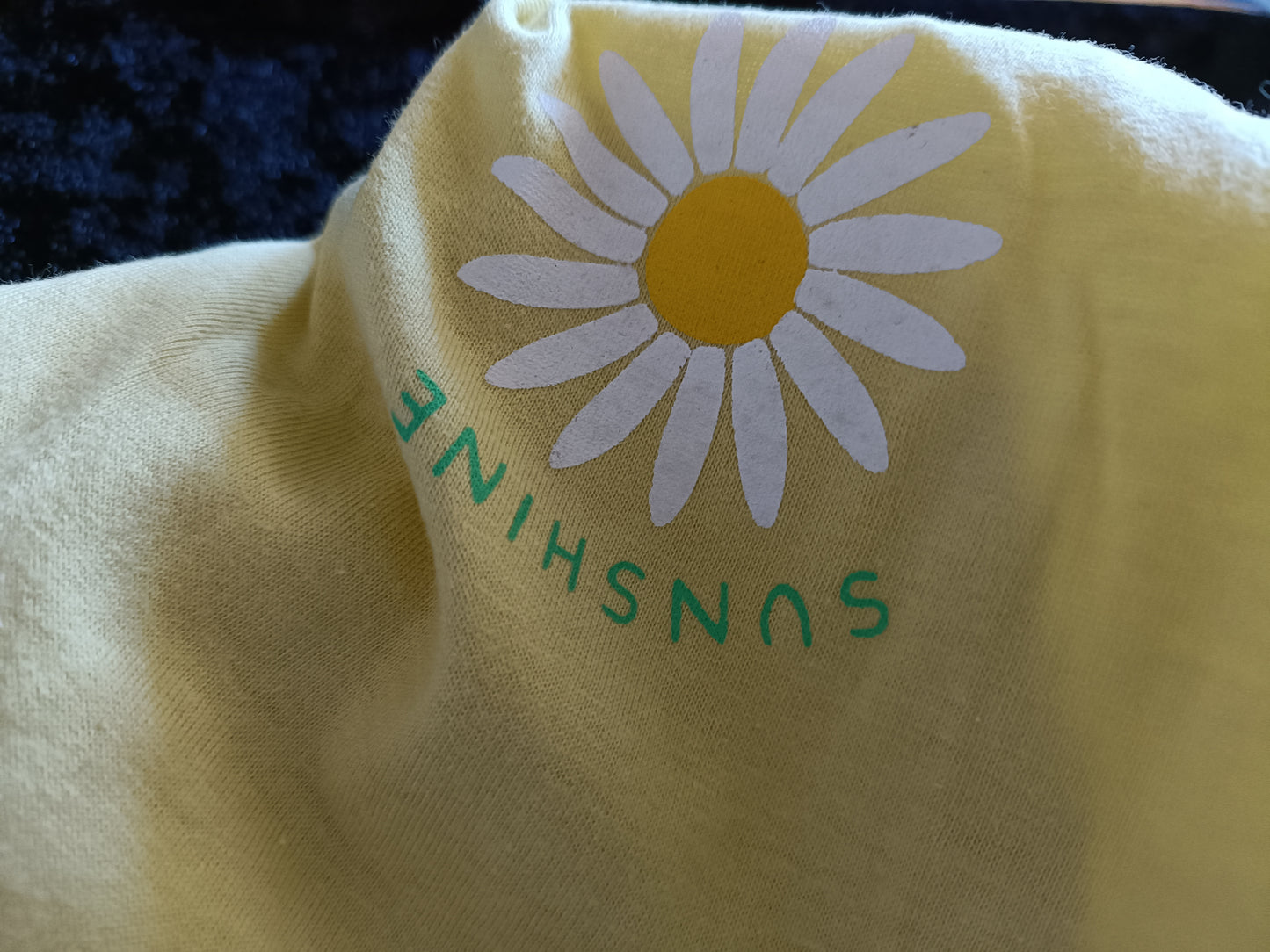 Lemon T Shirt with Daisy Motif
