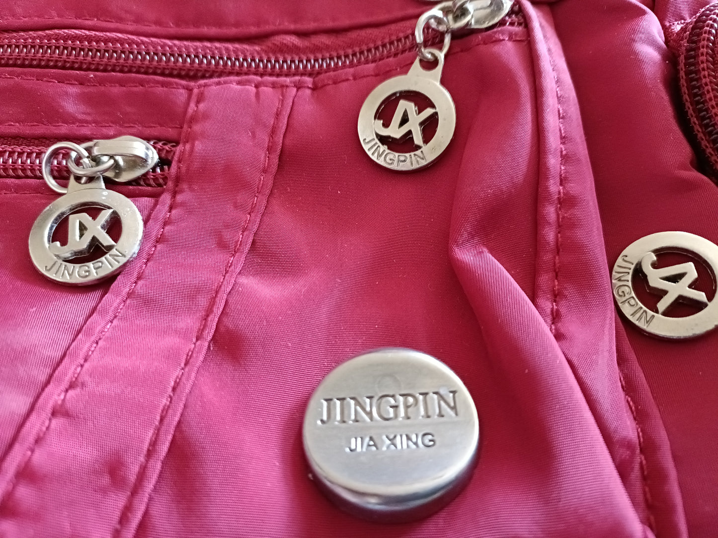 Dark Red Multipocketed Cross body Bag