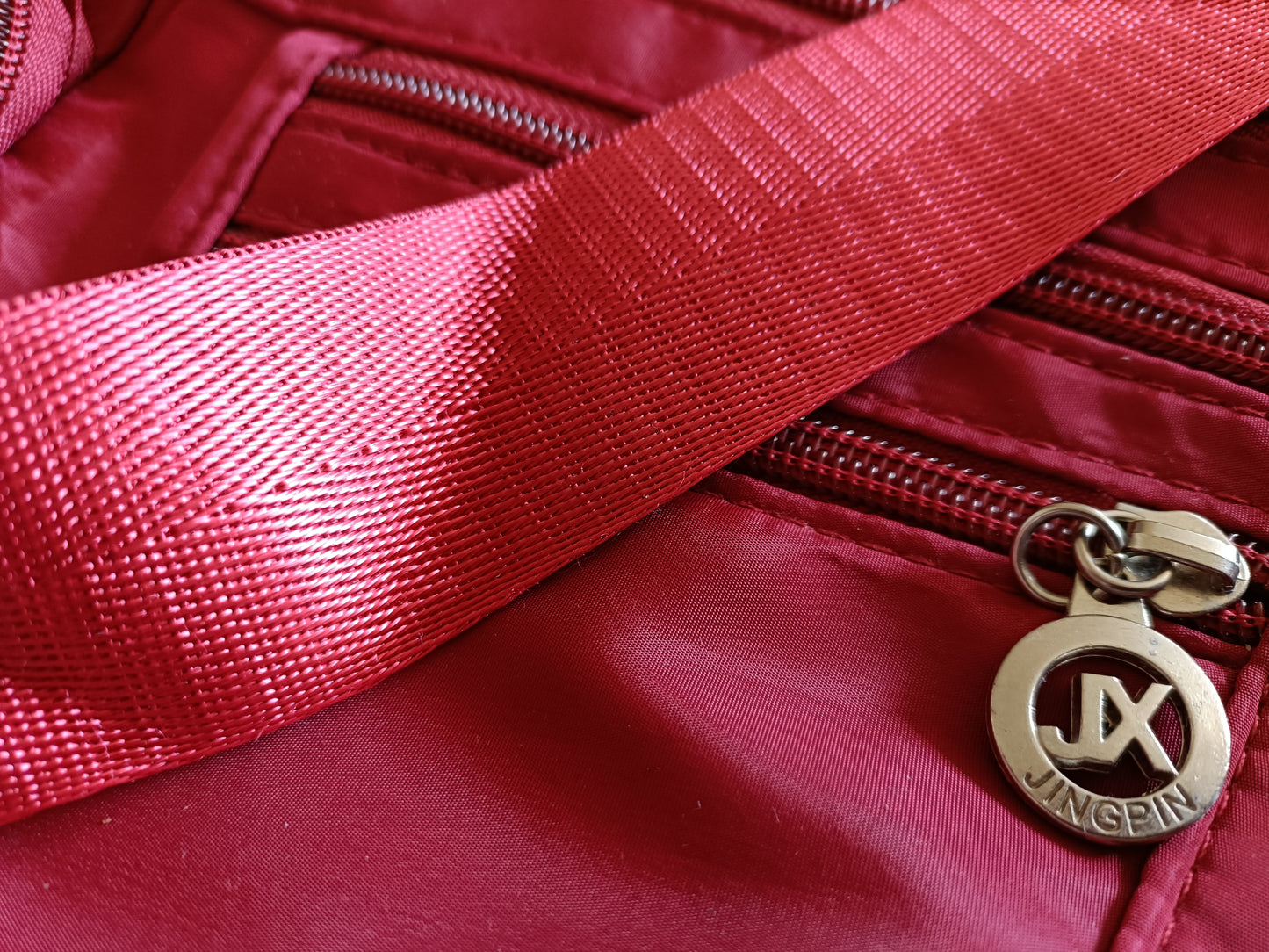 Dark Red Multipocketed Cross body Bag
