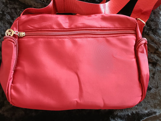 Dark Red Multipocketed Cross body Bag