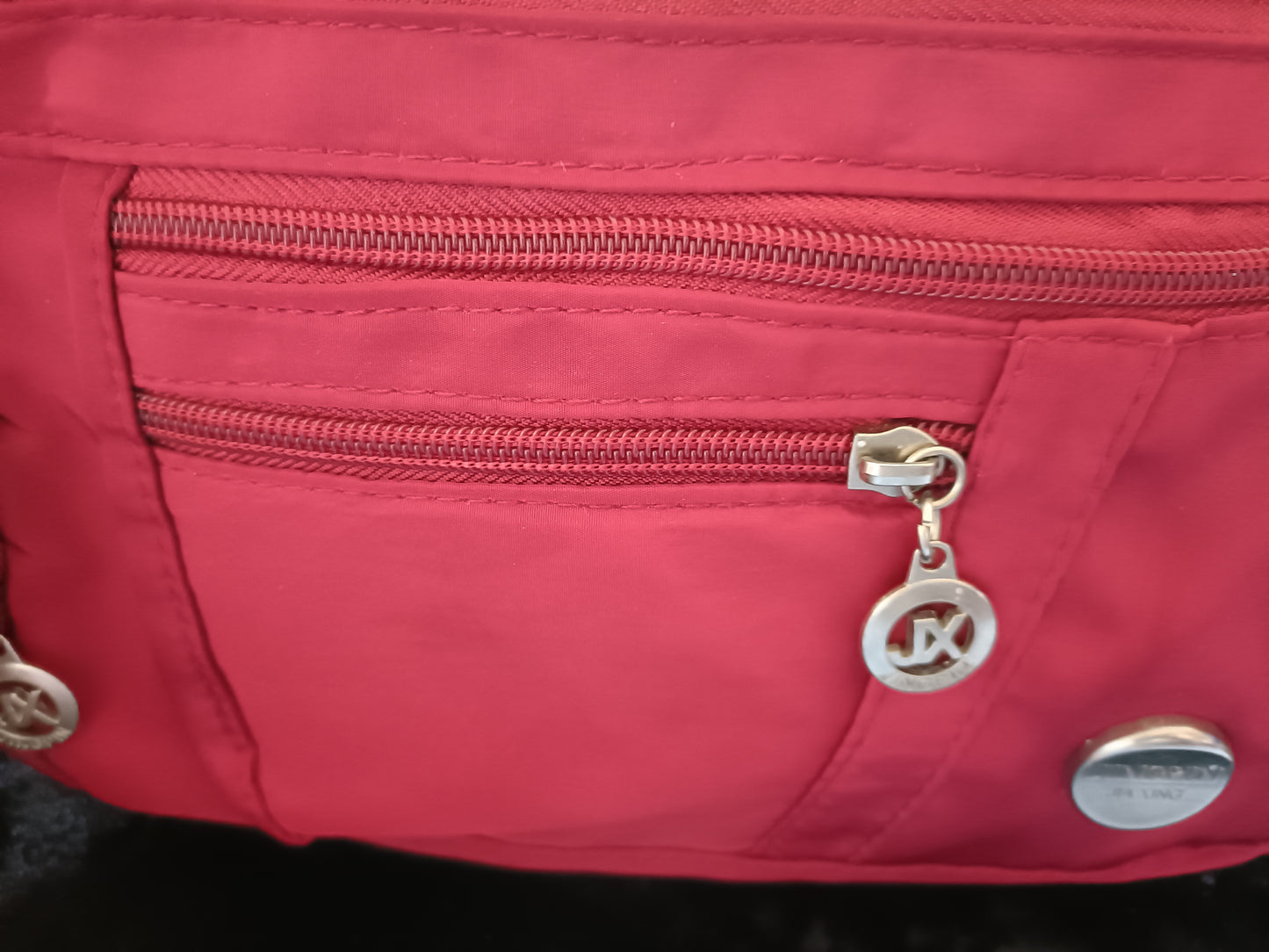 Dark Red Multipocketed Cross body Bag
