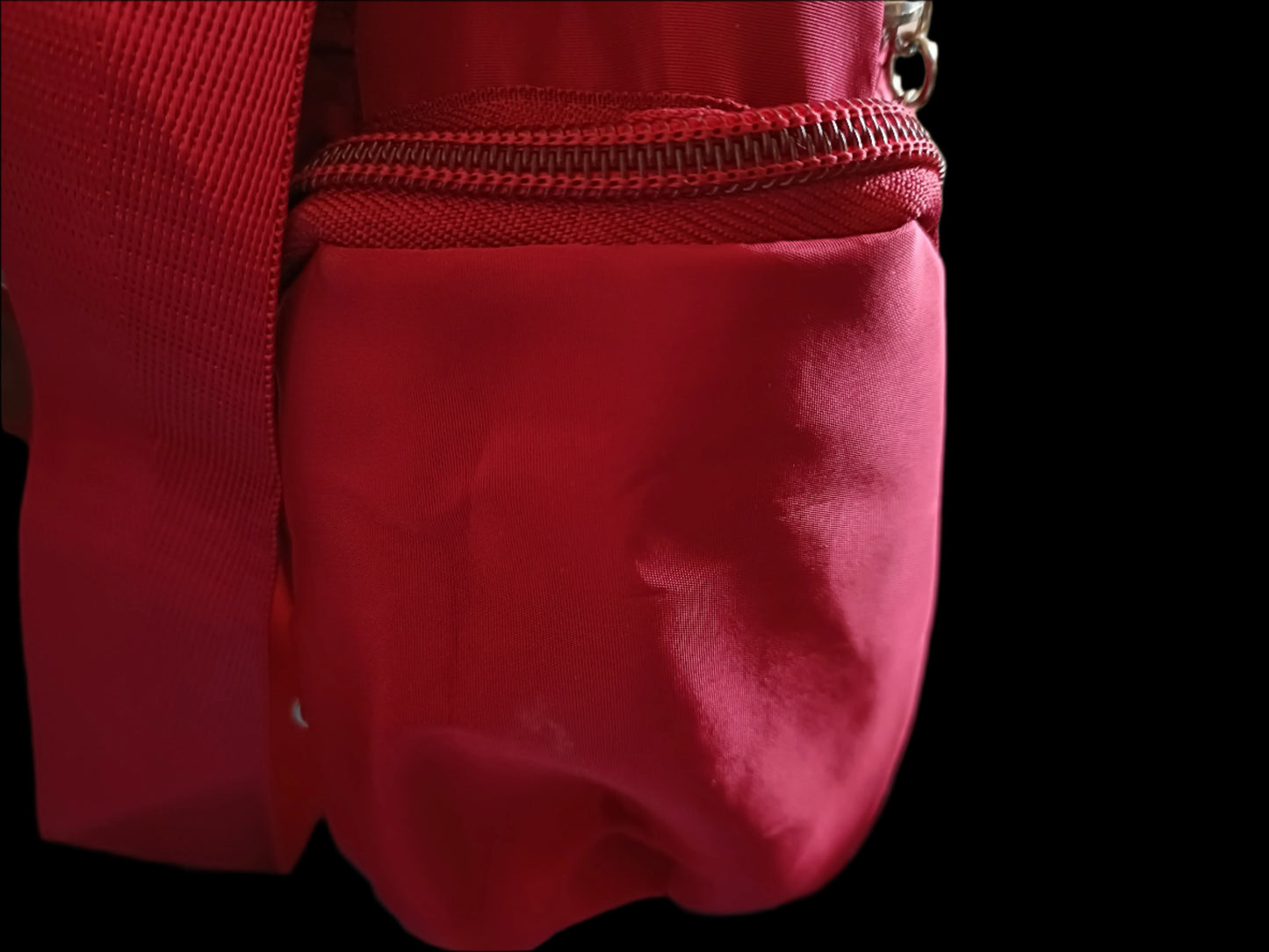Dark Red Multipocketed Cross body Bag