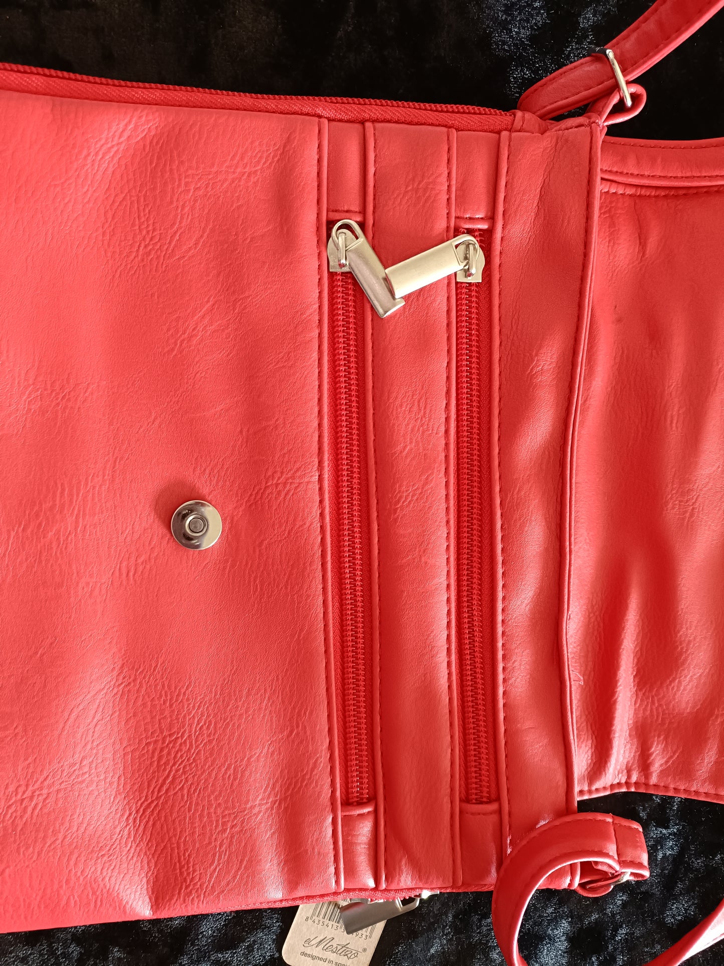 Red Expandable Cross-Body/Shoulder Bag