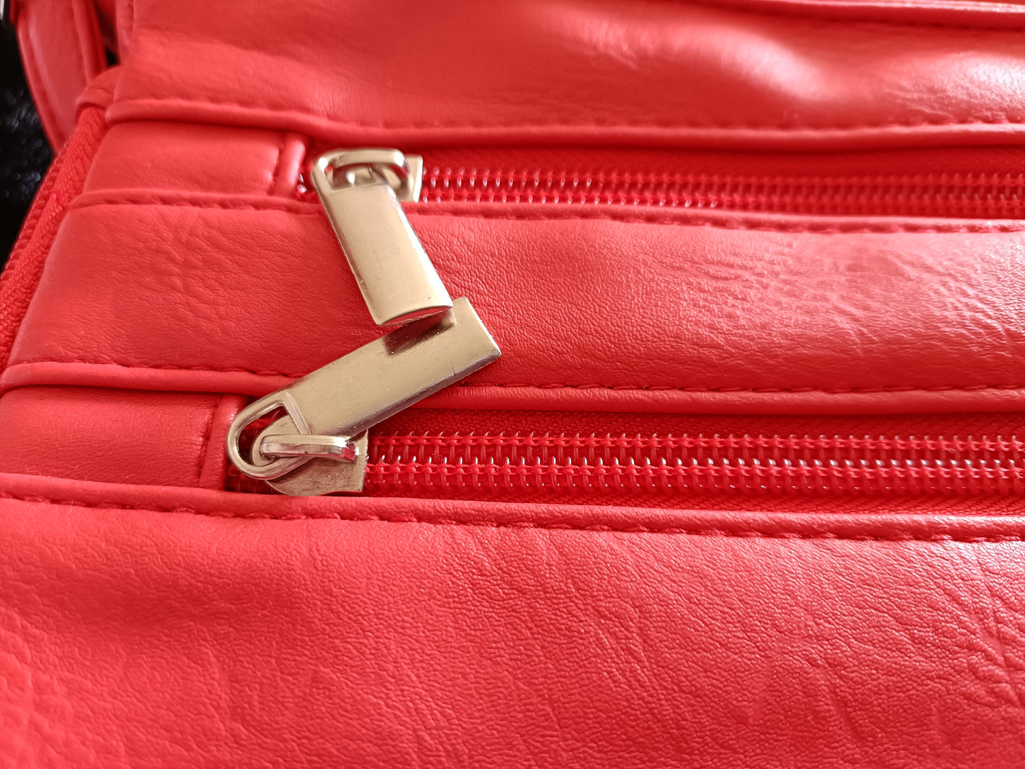 Red Expandable Cross-Body/Shoulder Bag