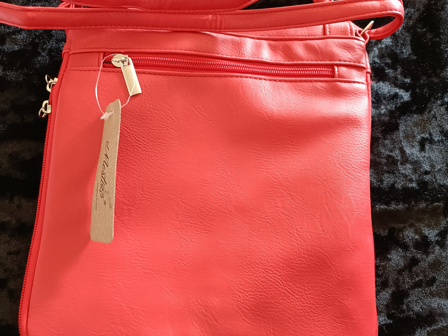 Red Expandable Cross-Body/Shoulder Bag