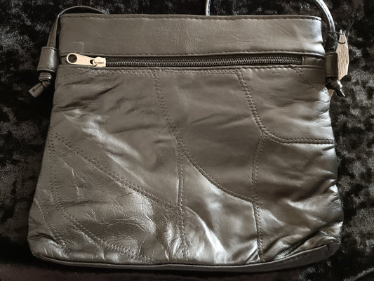 Black Leather Cross Body/Shoulder Bag