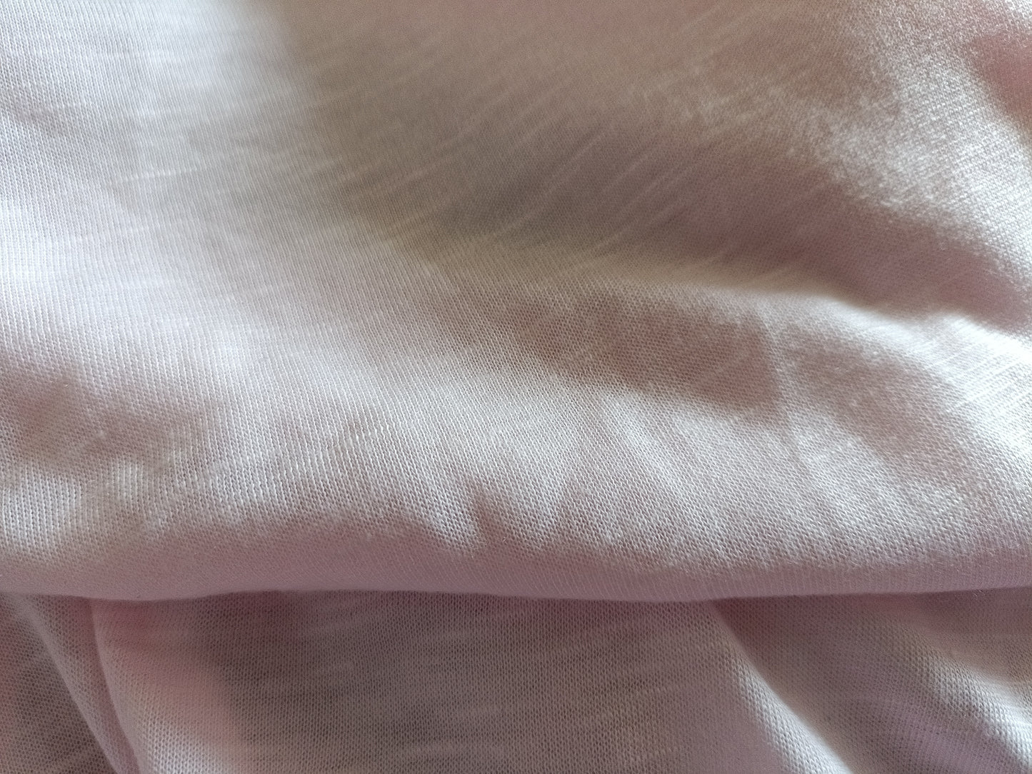 Light Pink T Shirt with Lace Detail on Short Sleeves
