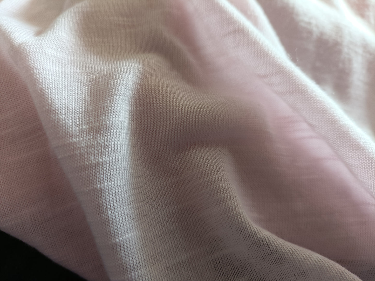 Light Pink T Shirt with Lace Detail on Short Sleeves