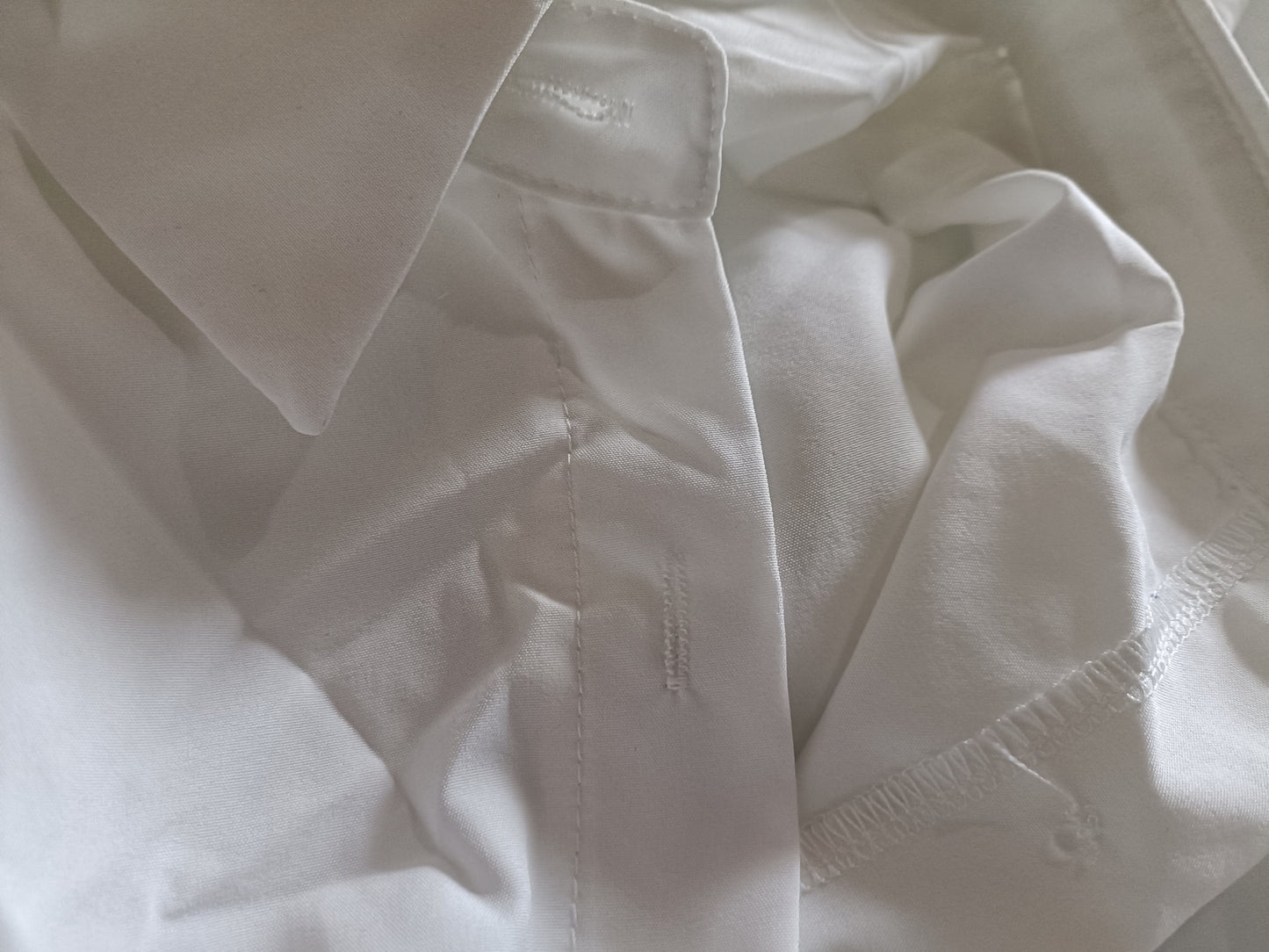 White Shirt/Blouse with Frill Hem