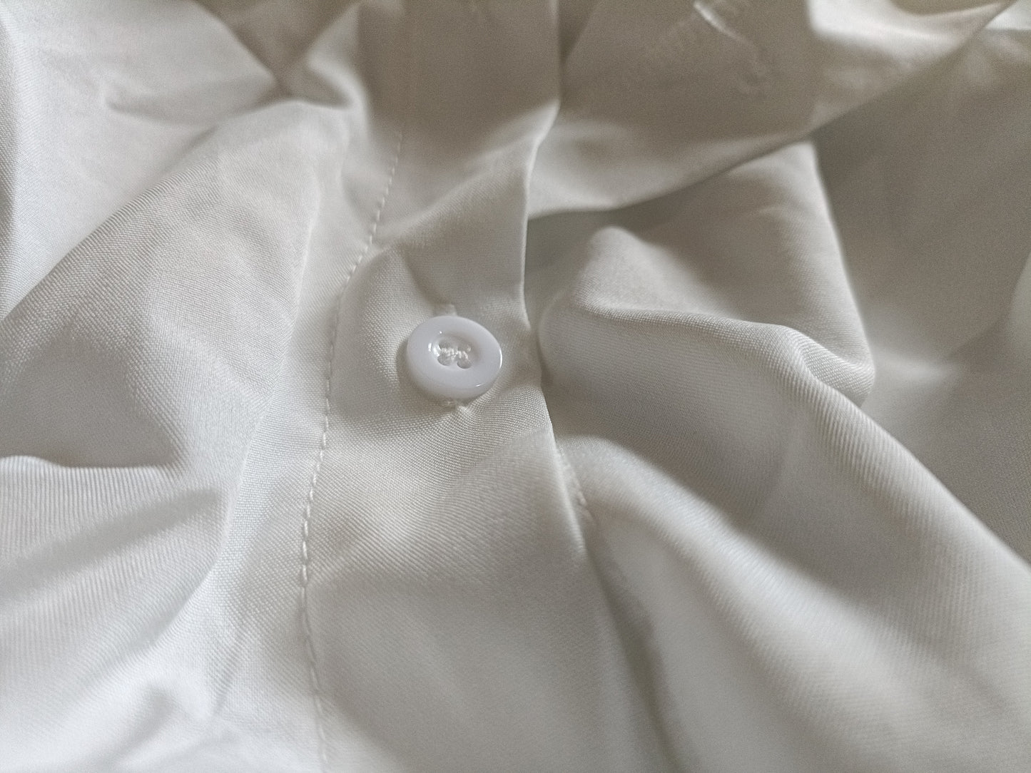 White Shirt/Blouse with Frill Hem