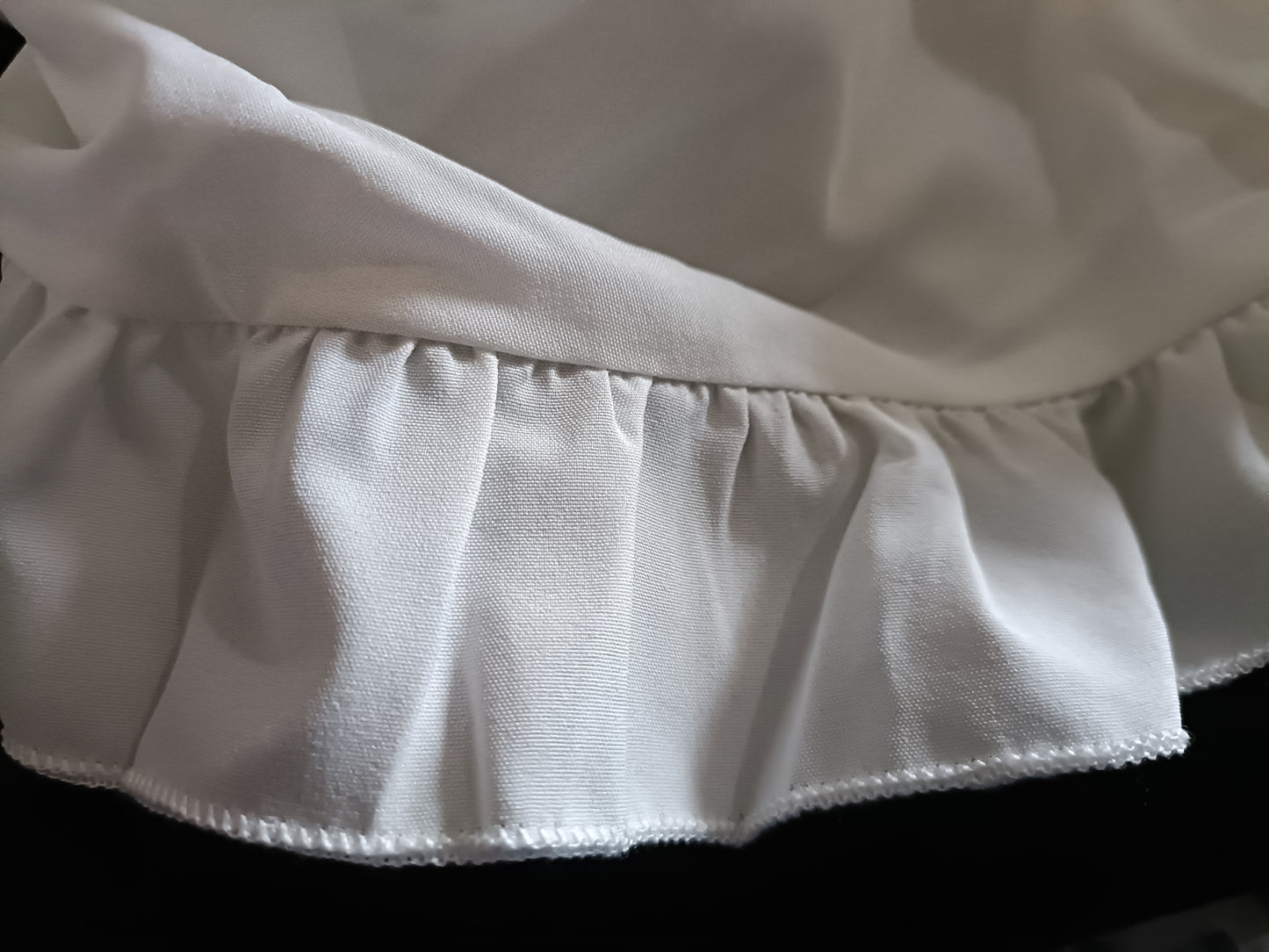 White Shirt/Blouse with Frill Hem