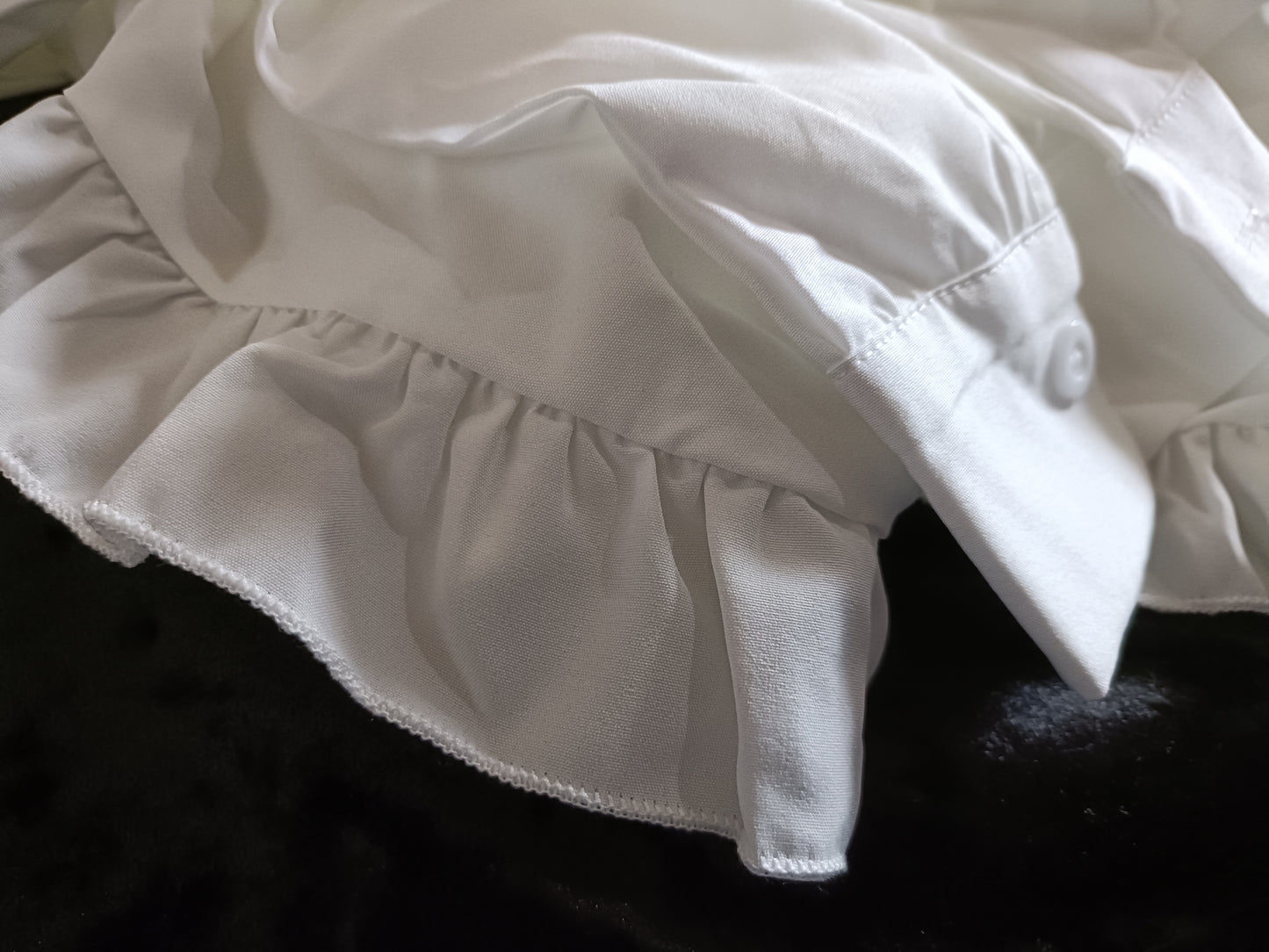 White Shirt/Blouse with Frill Hem