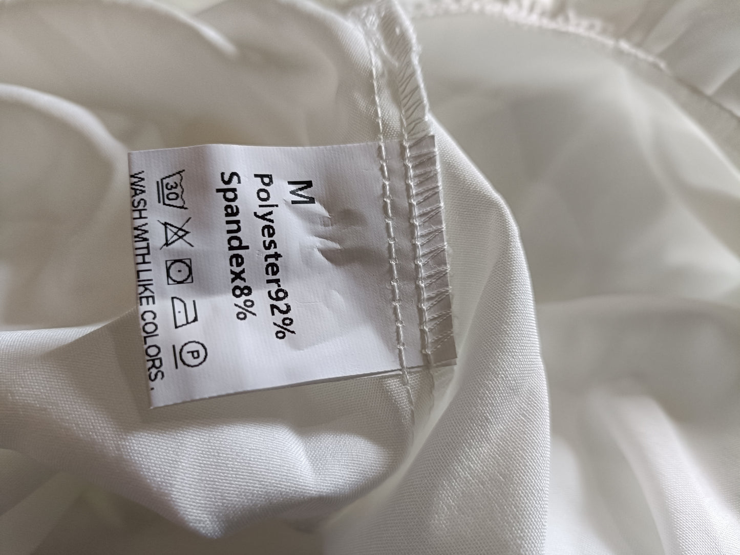 White Shirt/Blouse with Frill Hem