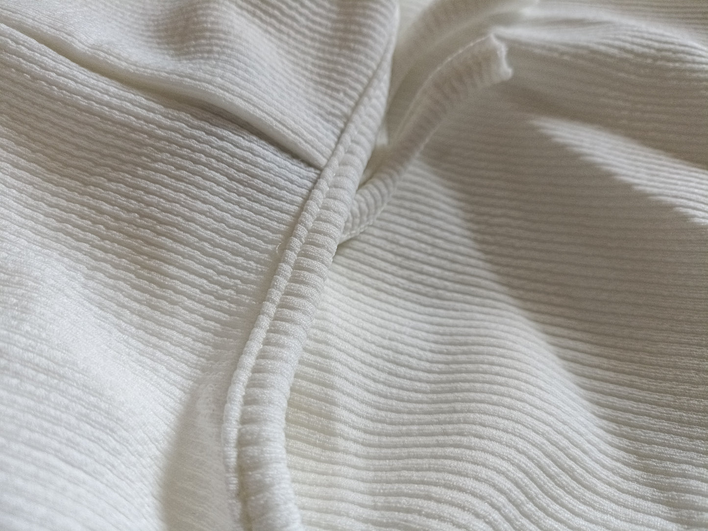 Off White Ribbed Waterfall Cardigan/Jacket with Tie Belt