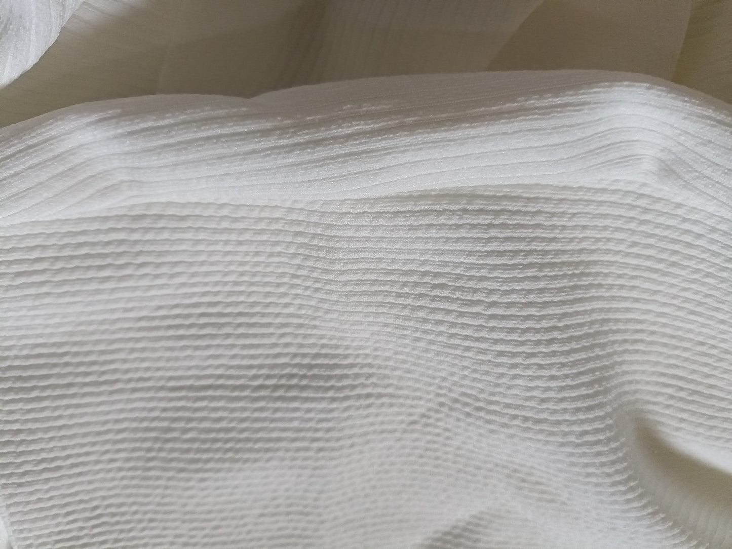 Off White Ribbed Waterfall Cardigan/Jacket with Tie Belt