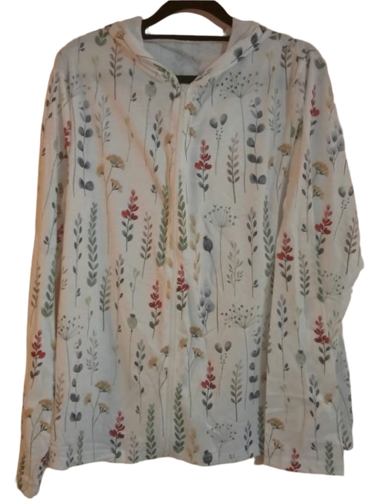 Floral Zipped Hoodie