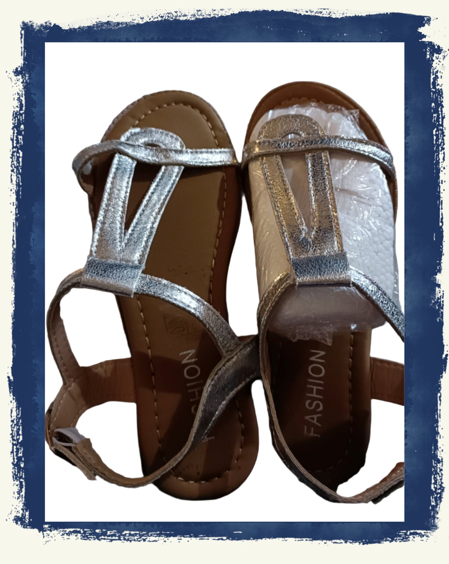 Silver T Bar Sandals