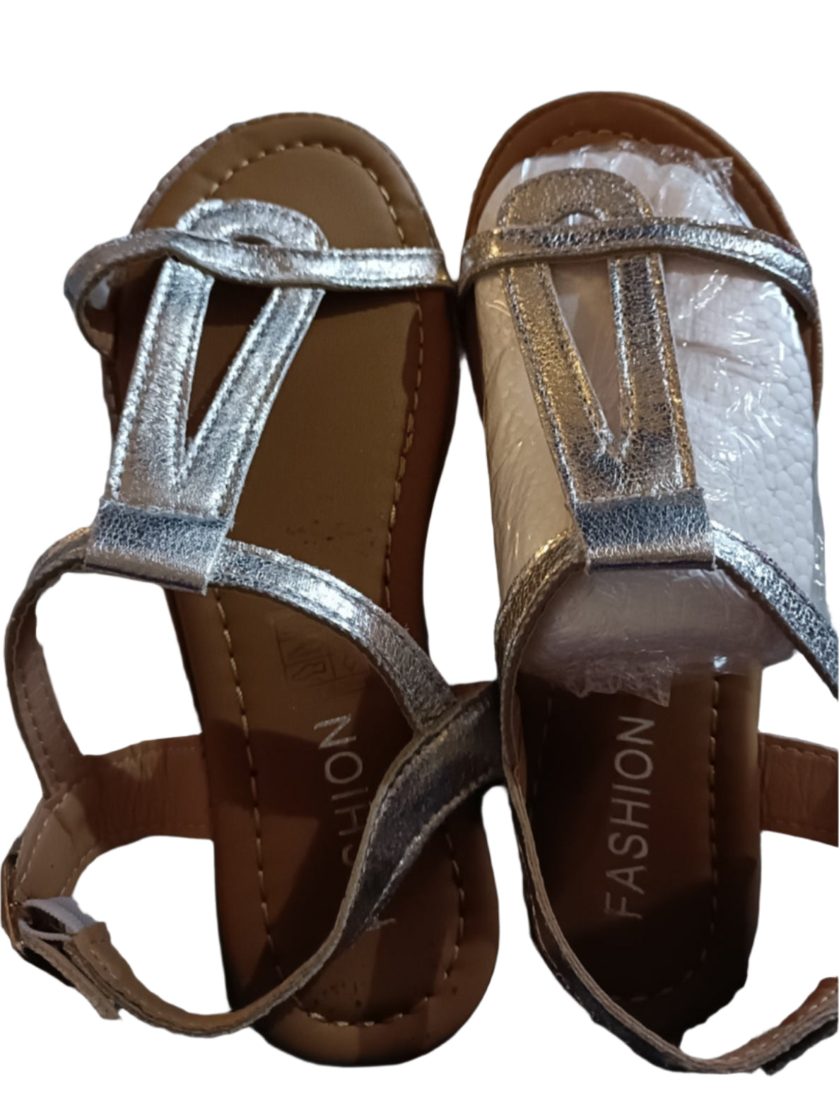 Silver T Bar Sandals