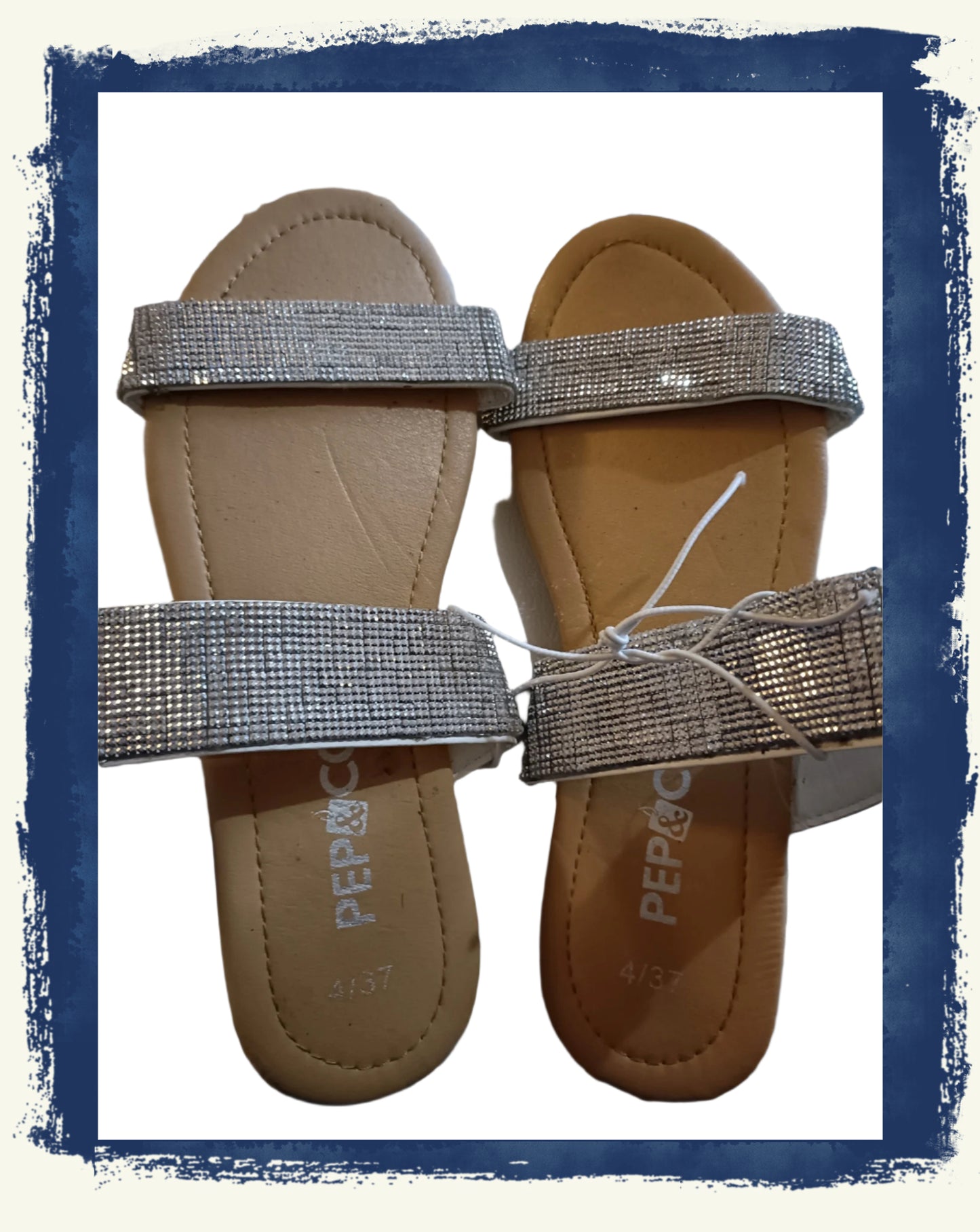 Silver Bling Slider Sandals