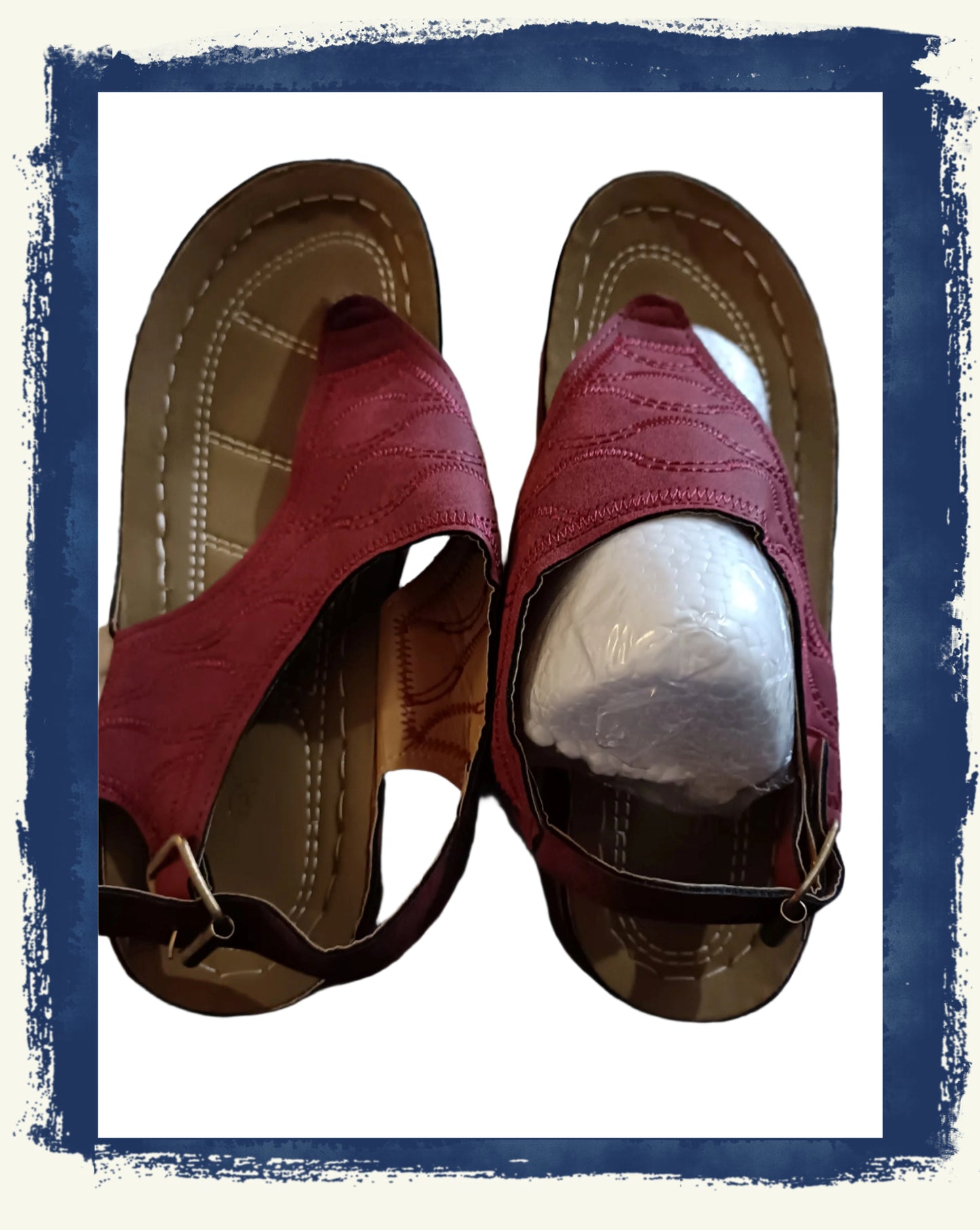 Dark Red/Wine Toe Post Sandals
