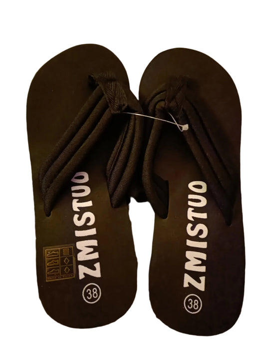 Black Wedge Flip Flops