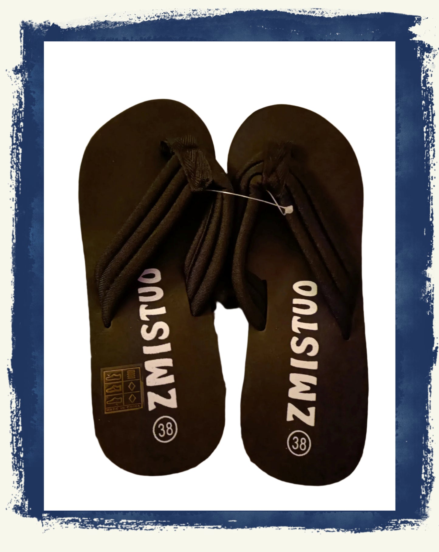 Black Wedge Flip Flops