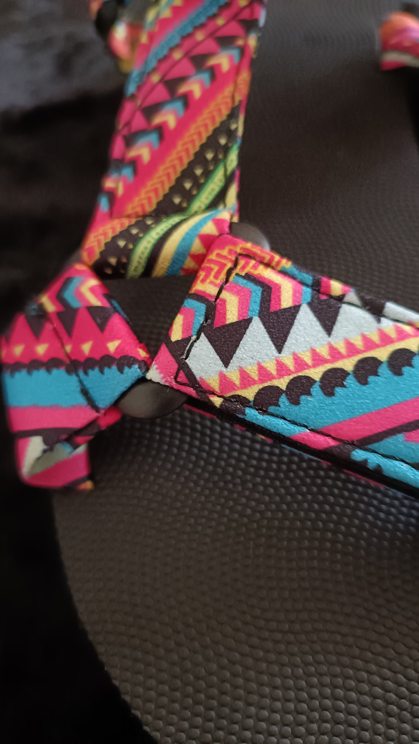 Multi Coloured T Bar Casual Sandals