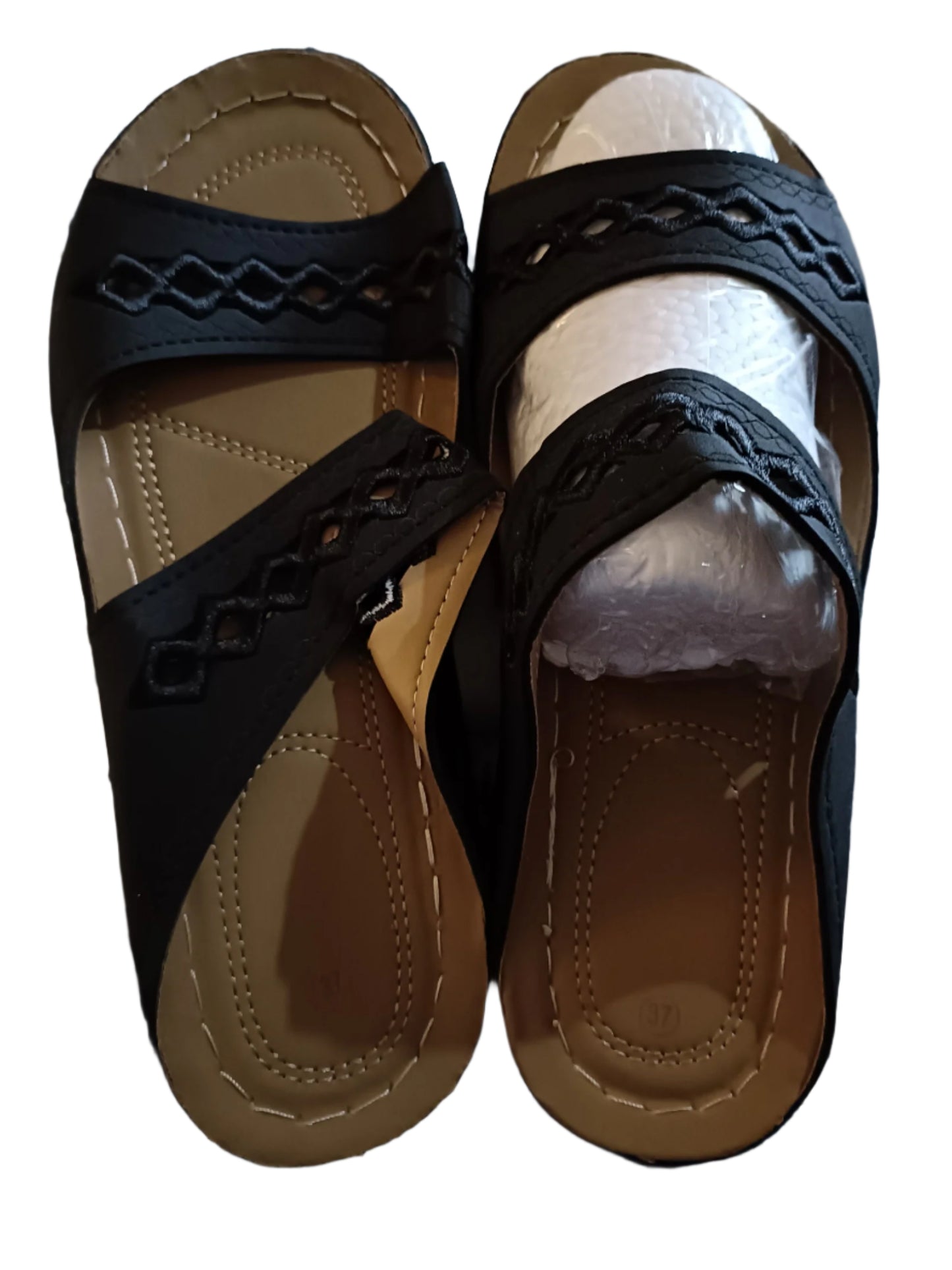 Black Slider Sandals