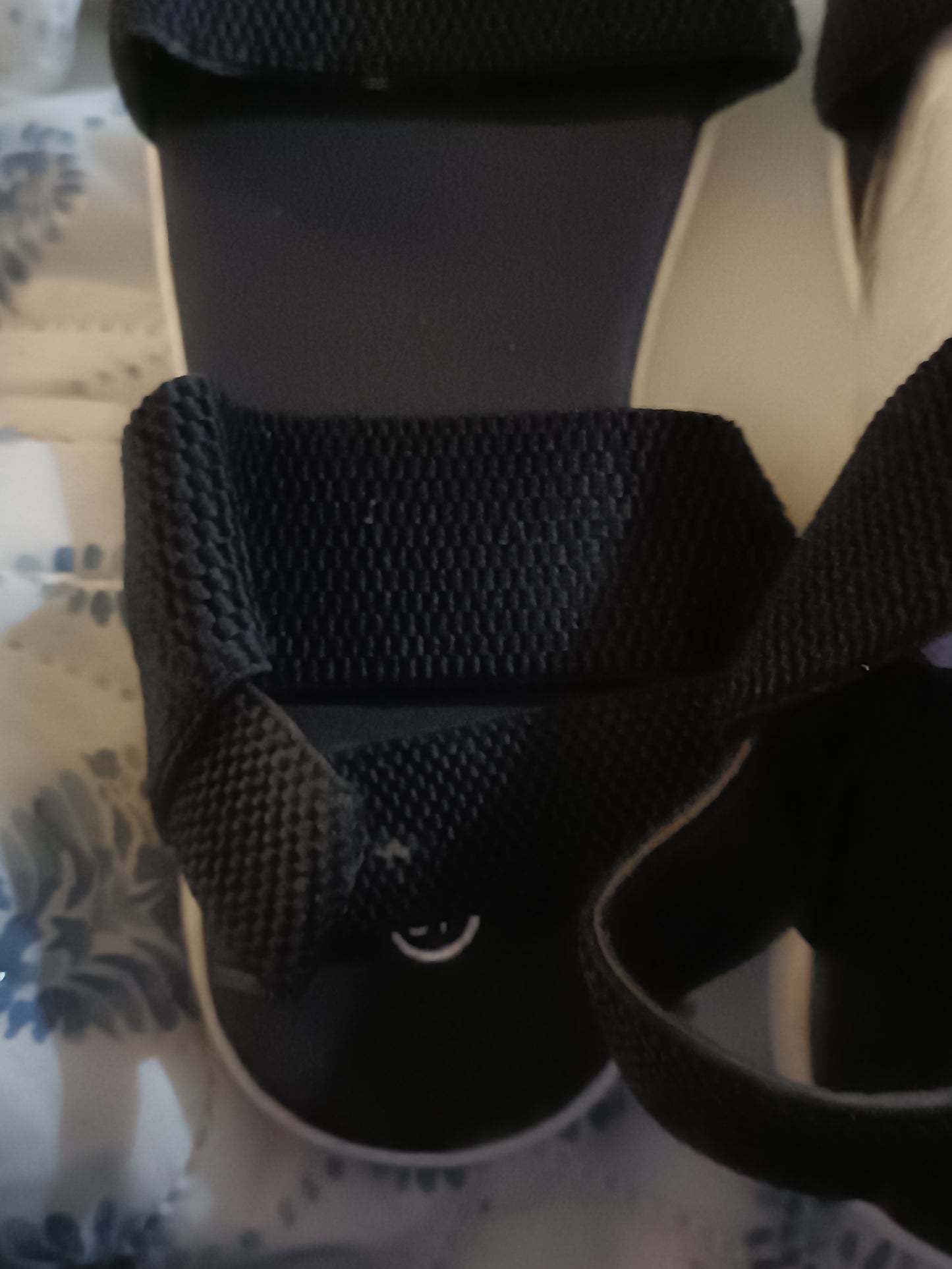 Black Slingback Elasticated Sandals
