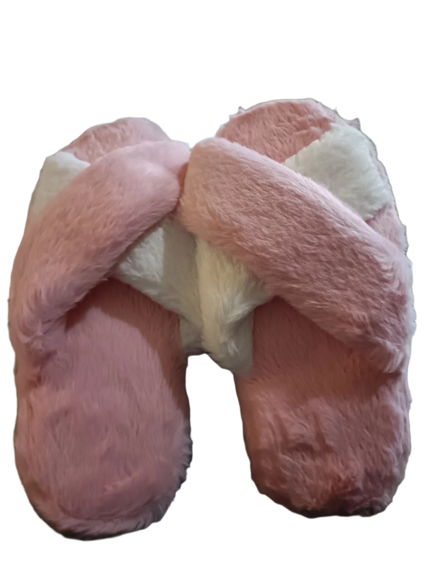 Pink and White Slippers
