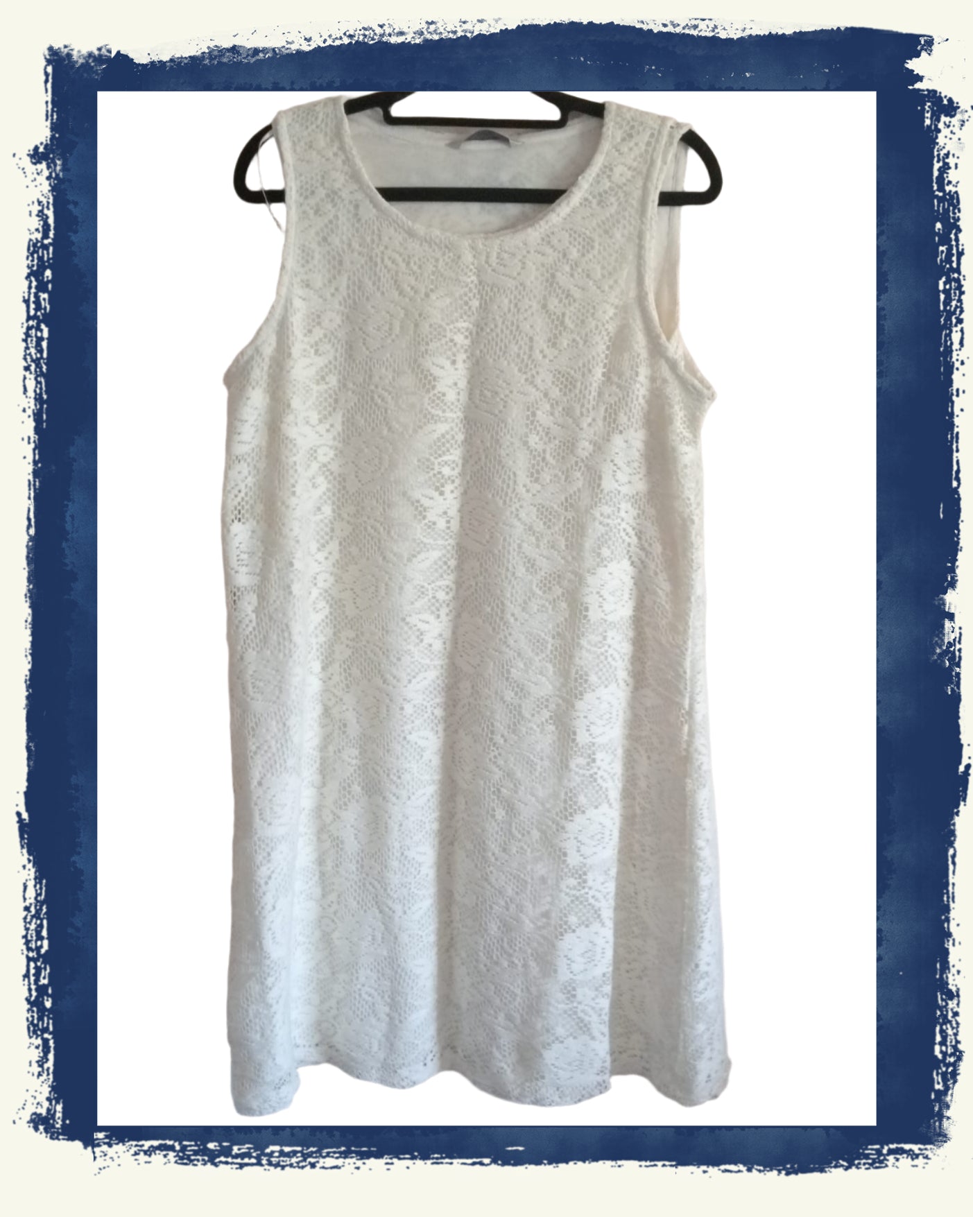 Cream Lace Sleeveless Top