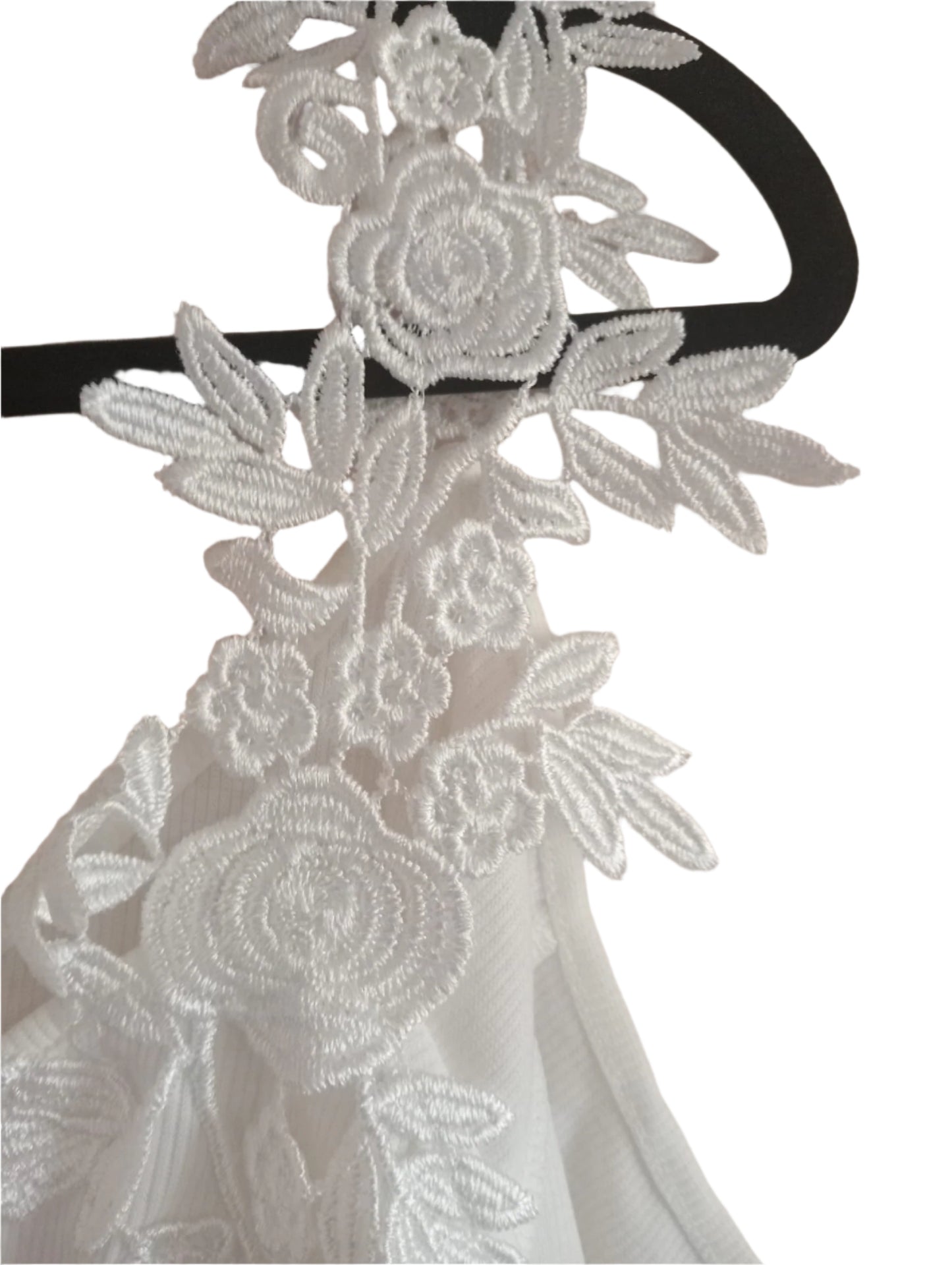 White Cold Shoulder Top with Lace Straps