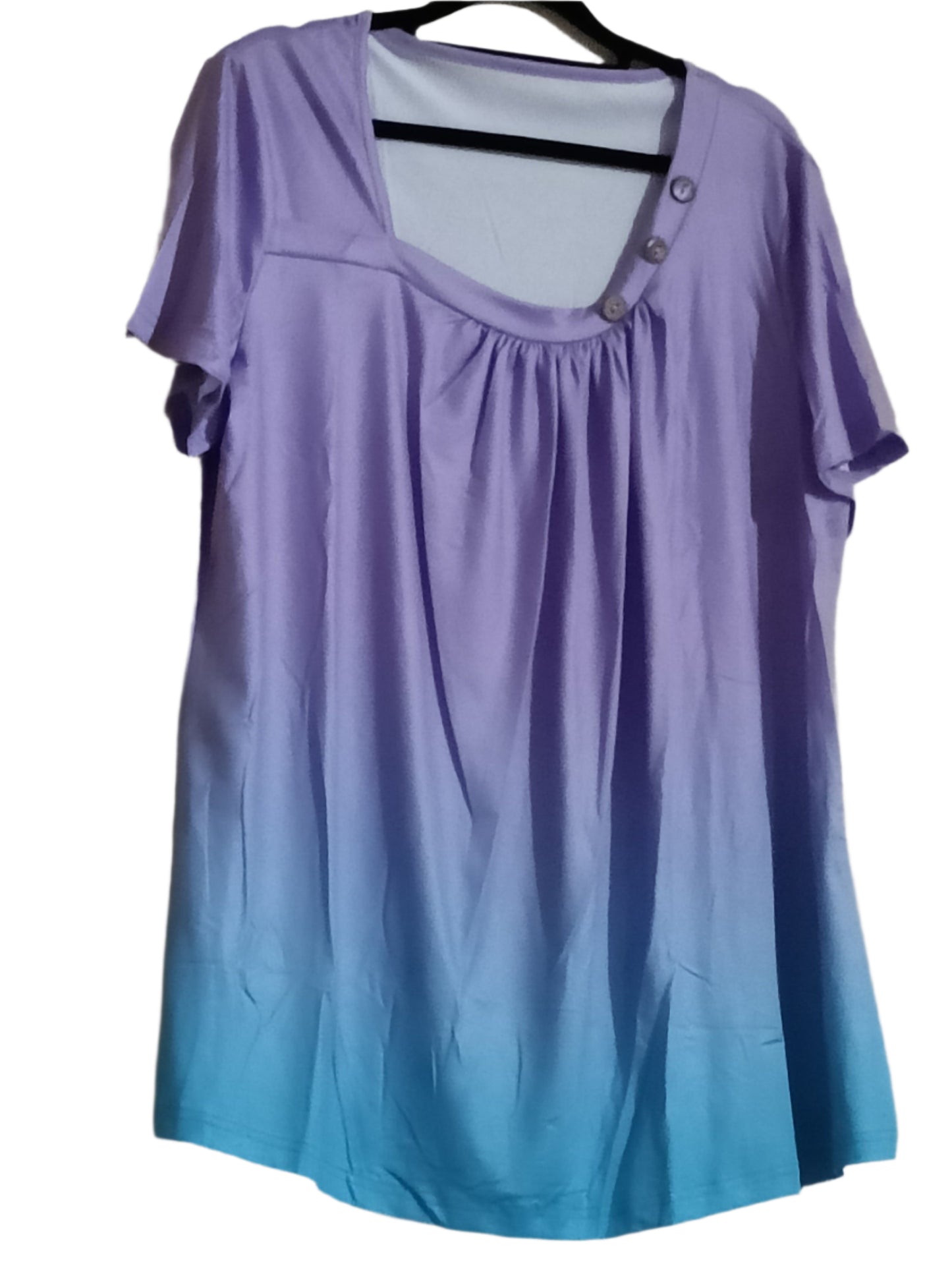 Ombre Top with Button Detail