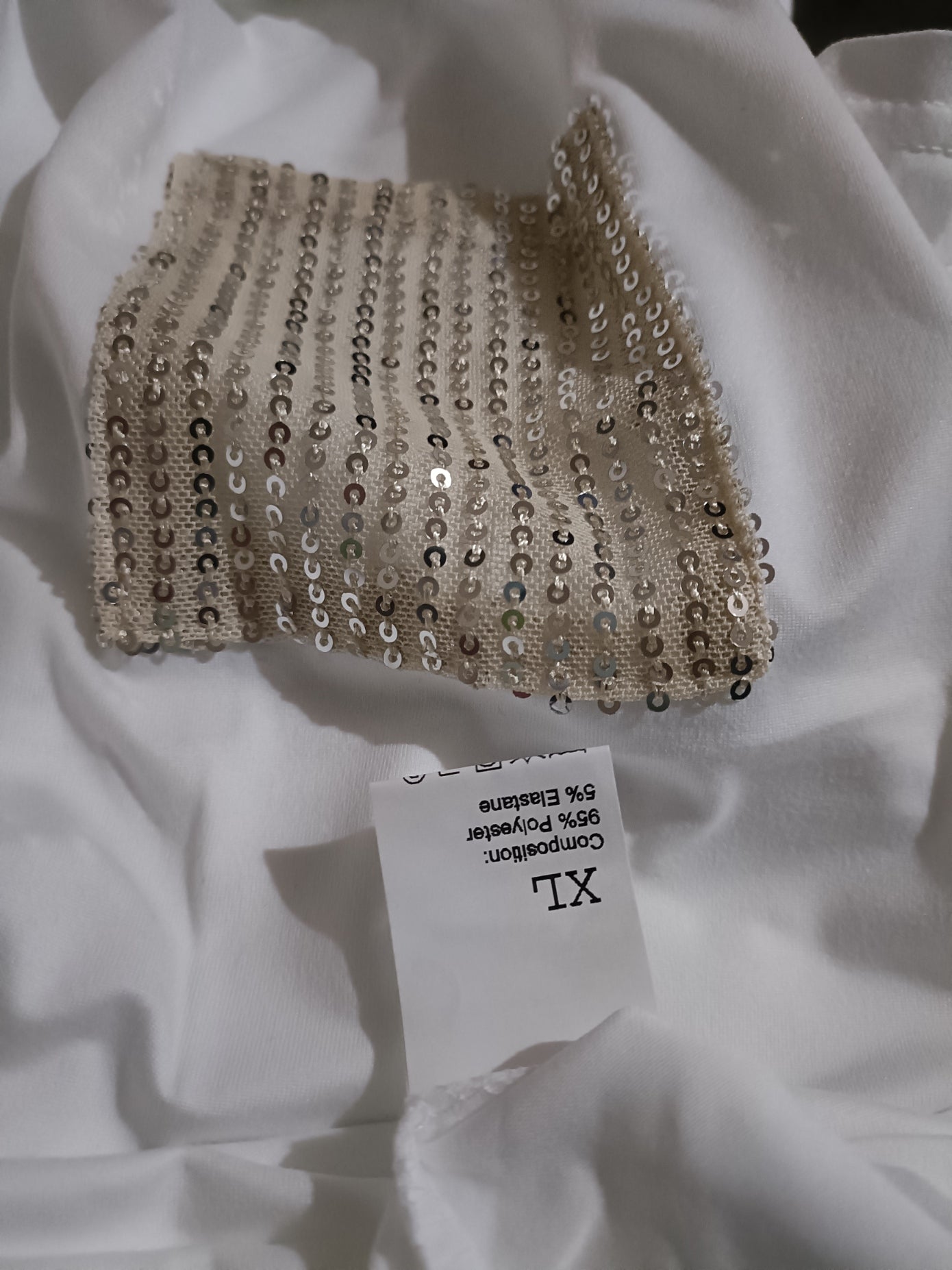 Petal Sleeve T Shirt with Sequin Front Pocket
