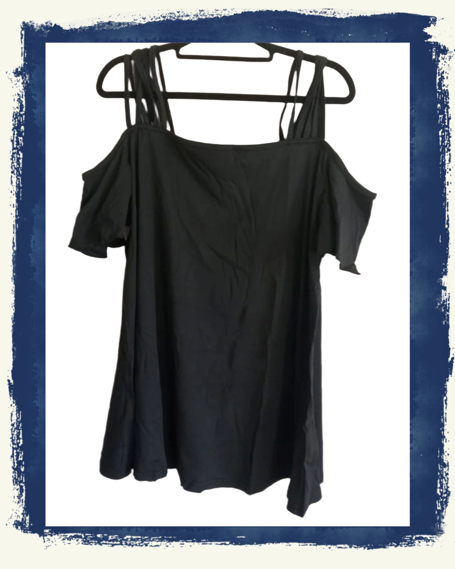 Black Cold Shoulder T Shirt