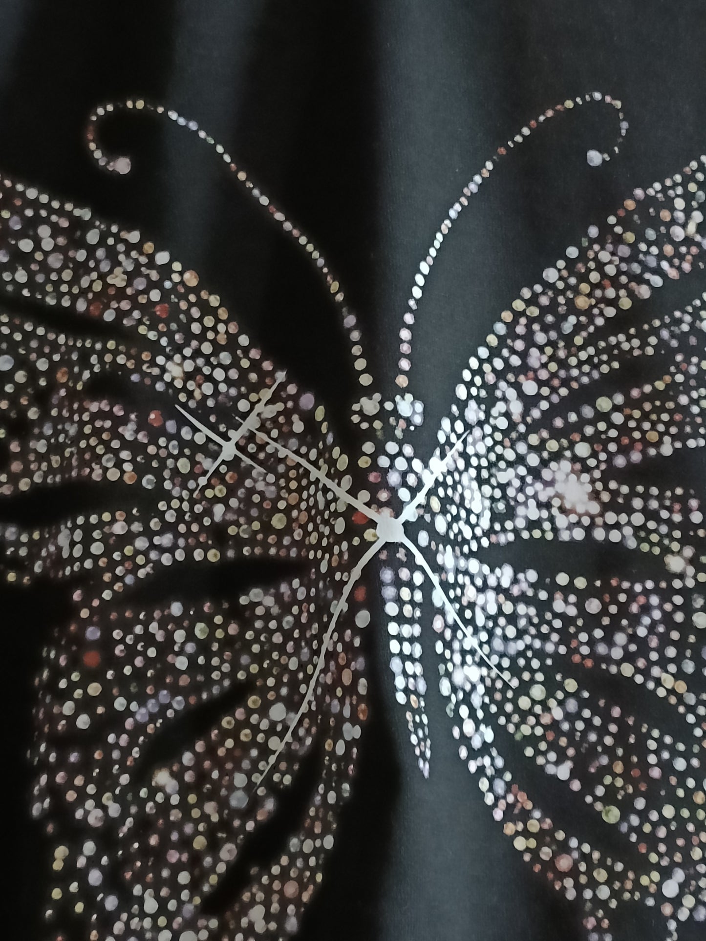 Black T-Shirt with Butterfly Print