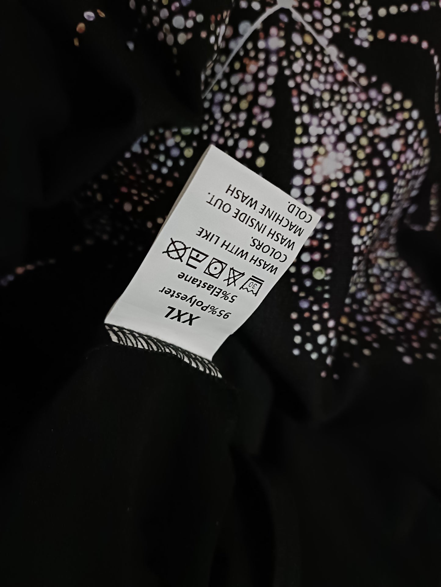 Black T-Shirt with Butterfly Print