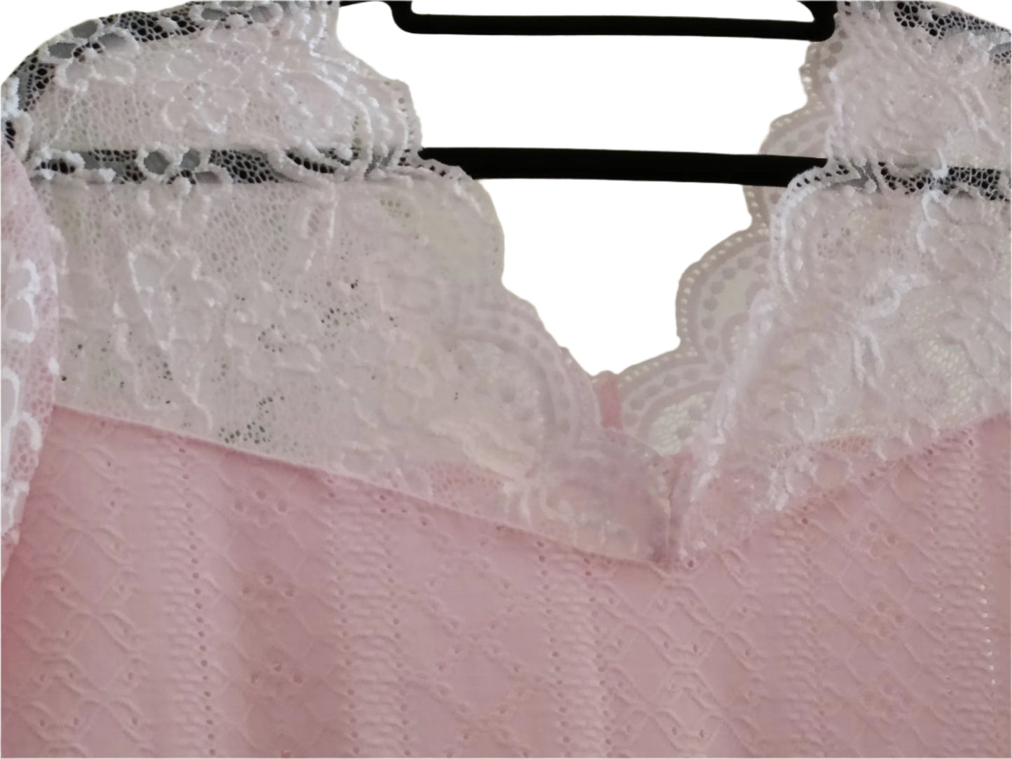 Eyelet Embroidery Top with Lace Panel