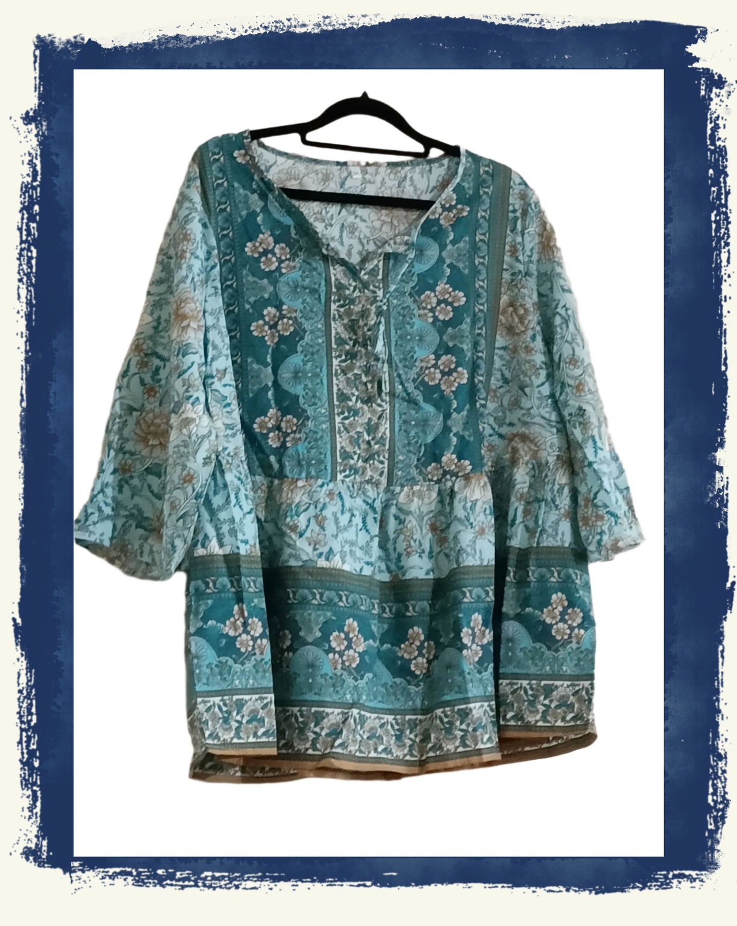 Green Floral Tunic