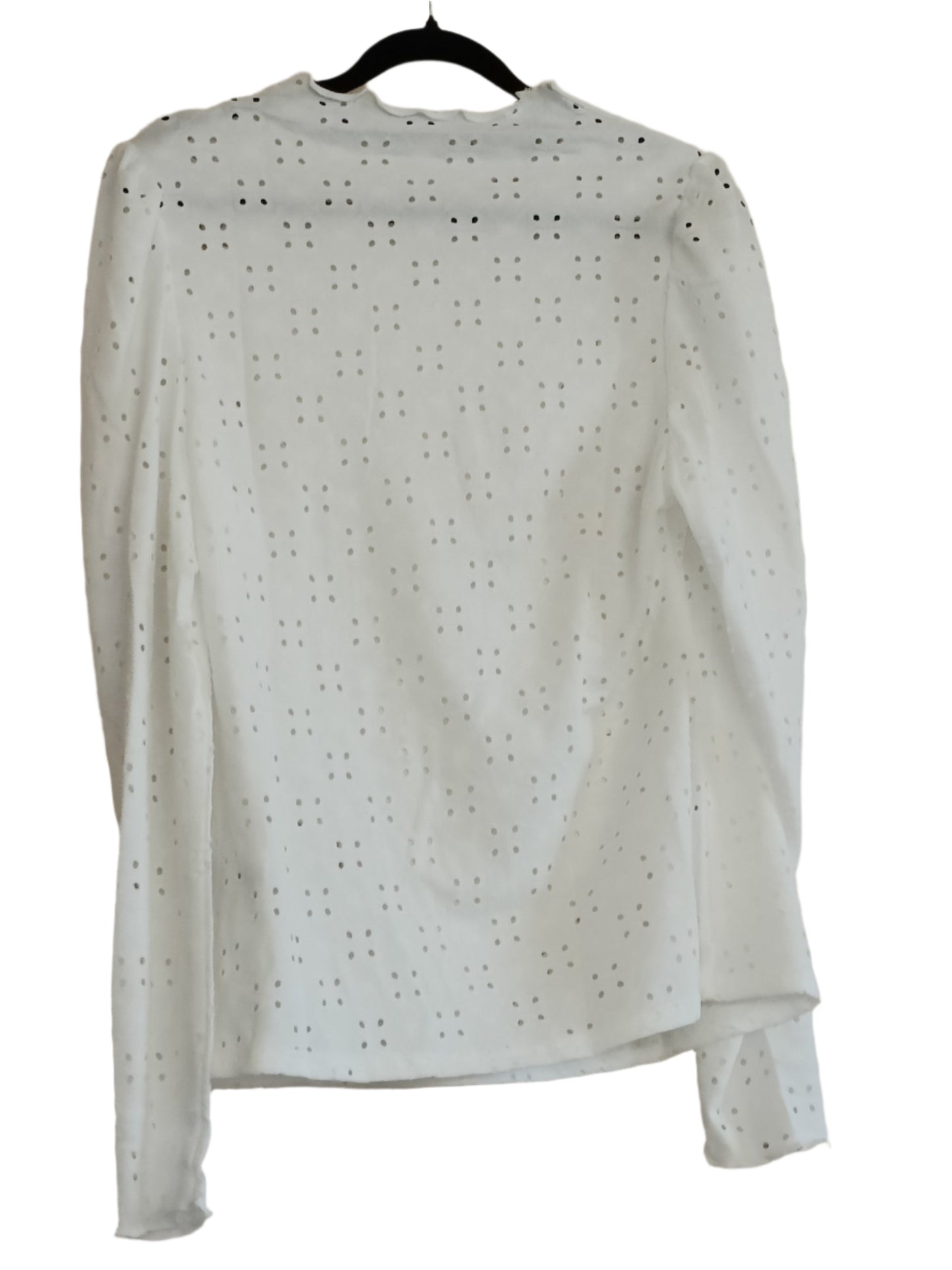 Eyelet Embroidery Long Sleeve T-Shirt