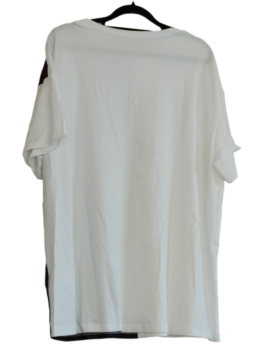 White Angel Slogan T-Shirt with Black Front Panel