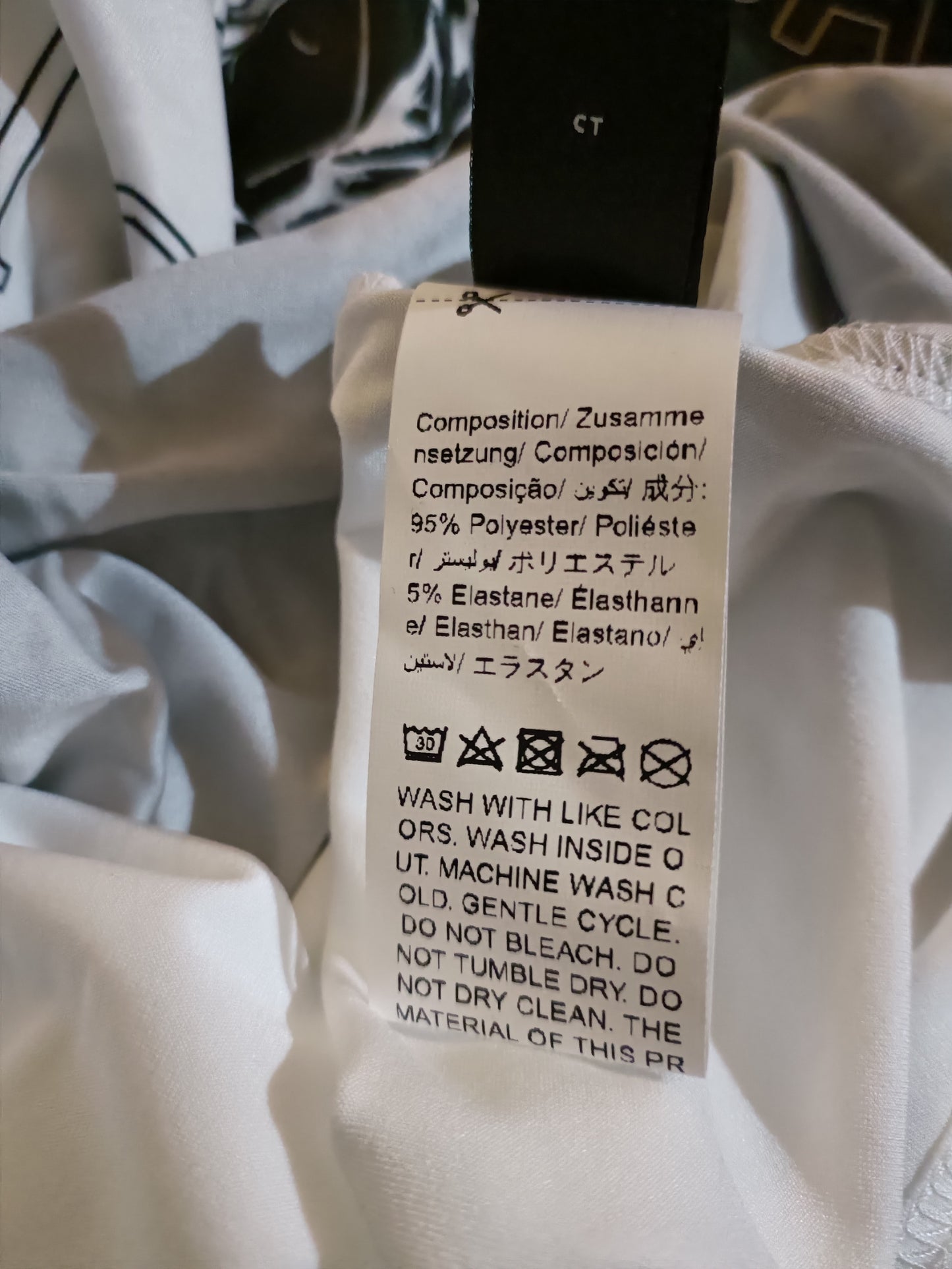 White Angel Slogan T-Shirt with Black Front Panel