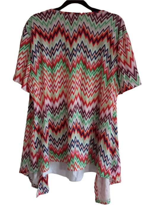Short Sleeve Zig Zag Top