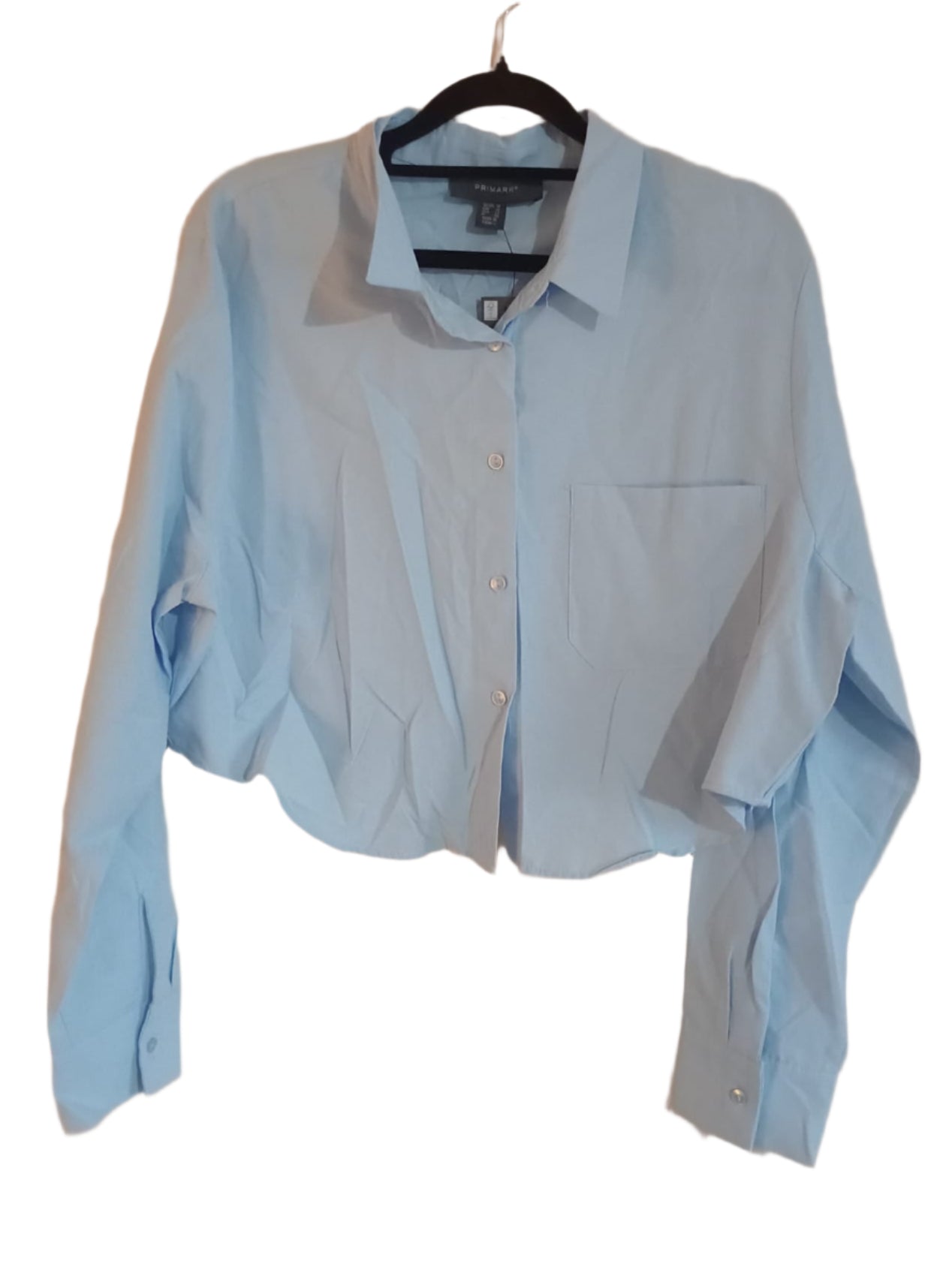 Light Blue Crop Shirt