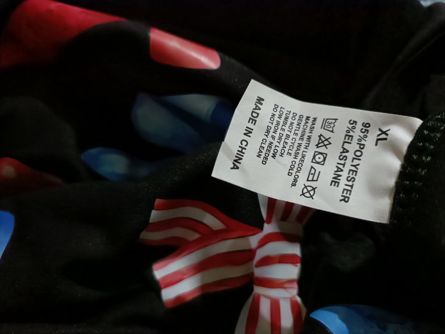 Black T Shirt with Colourful Bow Print
